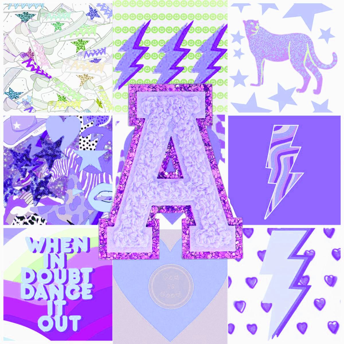 1200x1200 Preppy Letter A Wallpaper