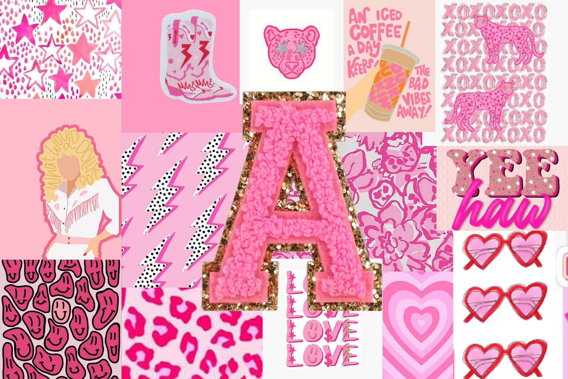 1920x1280 Preppy Letter A Wallpaper