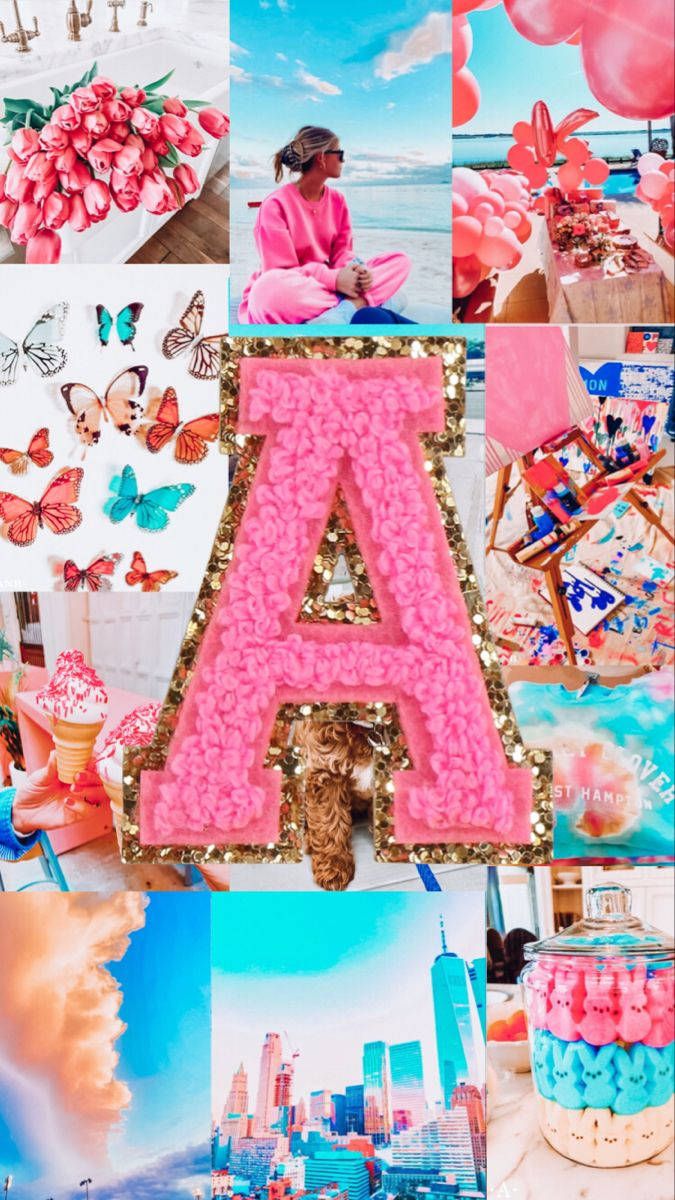 675x1200 Preppy Letter A Wallpaper