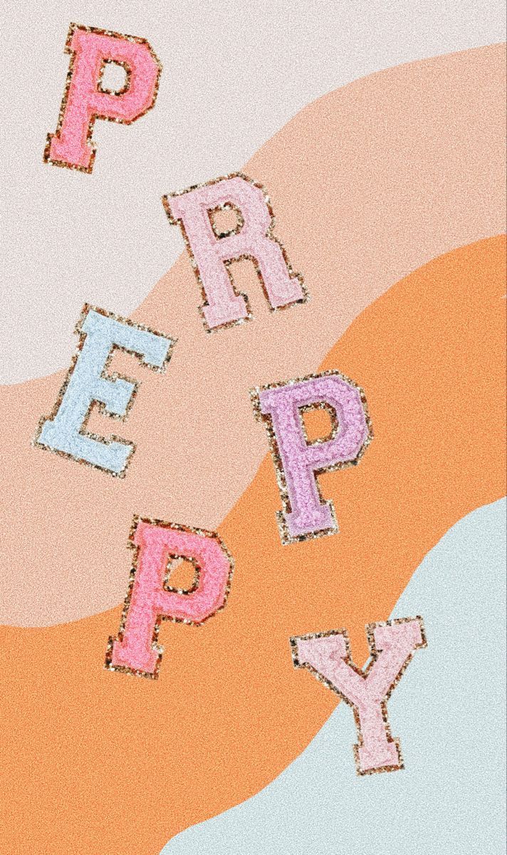 712x1200 Preppy Letter Wallpaper