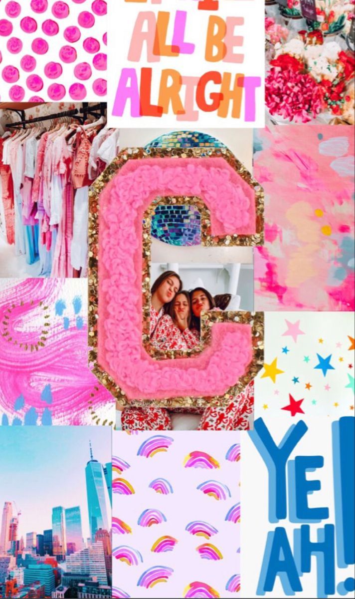 712x1200 Preppy wallpaper with a letter❤️