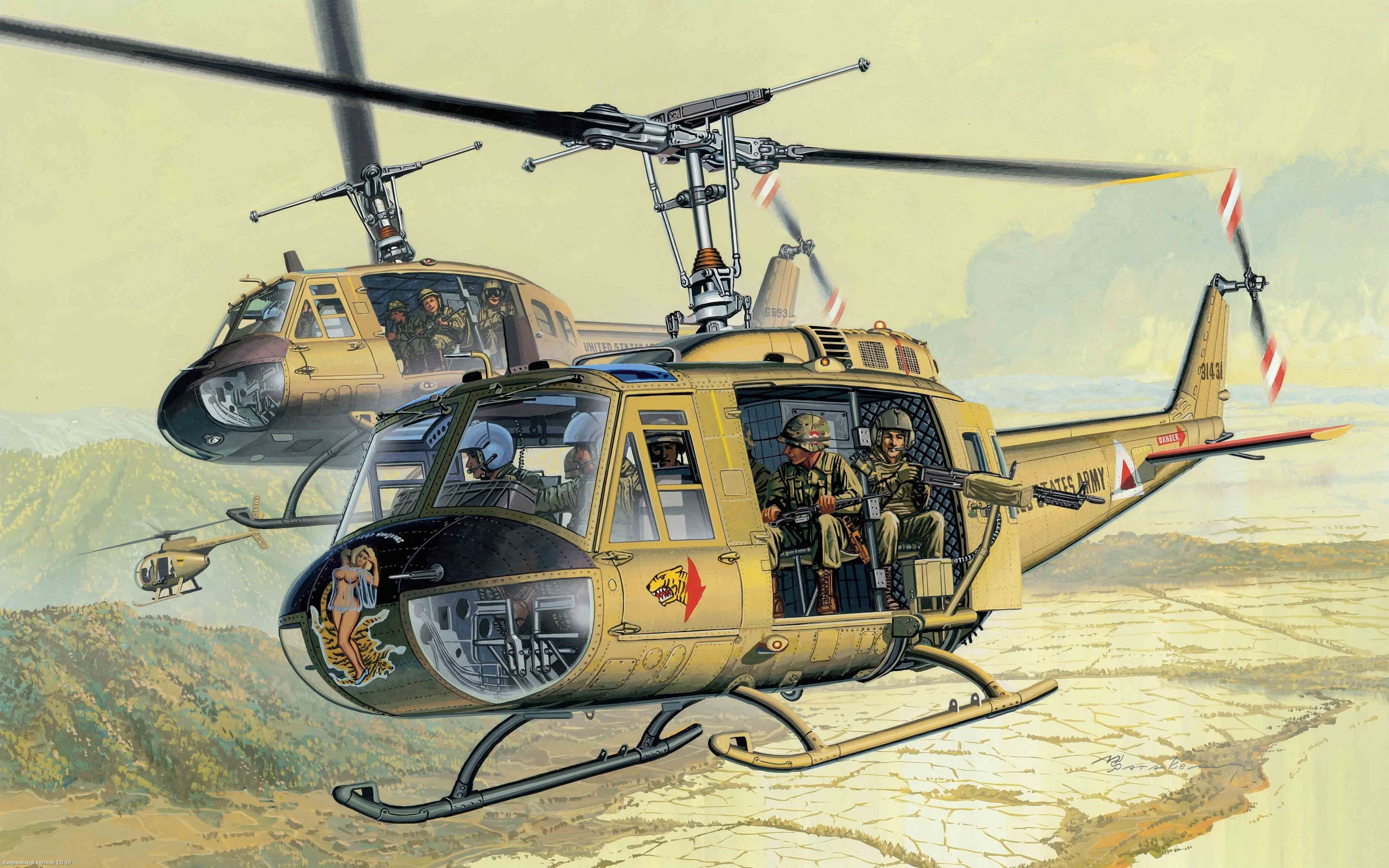 5120x3200 Wallpaper helicopter, Mohawk, American, multipurpose, Bell, UH- Bell, Iroquois for mobile and desktop, section авиация, resolution 5120x3200