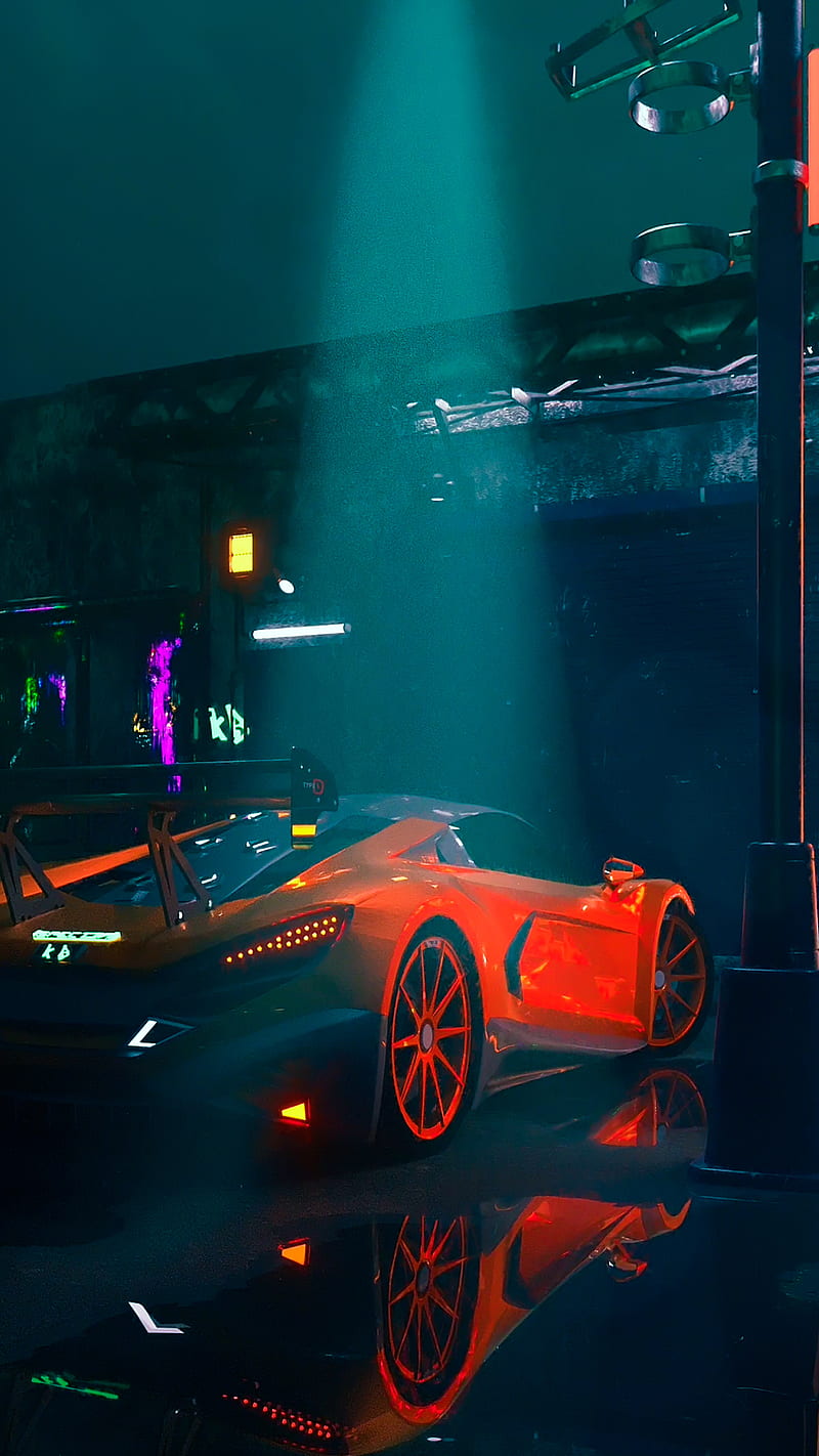 800x1422 Octane, 3D, Karan, abstract, art, bright, car, cyberpunk, fantasy, funky, future, HD phone wallpaper