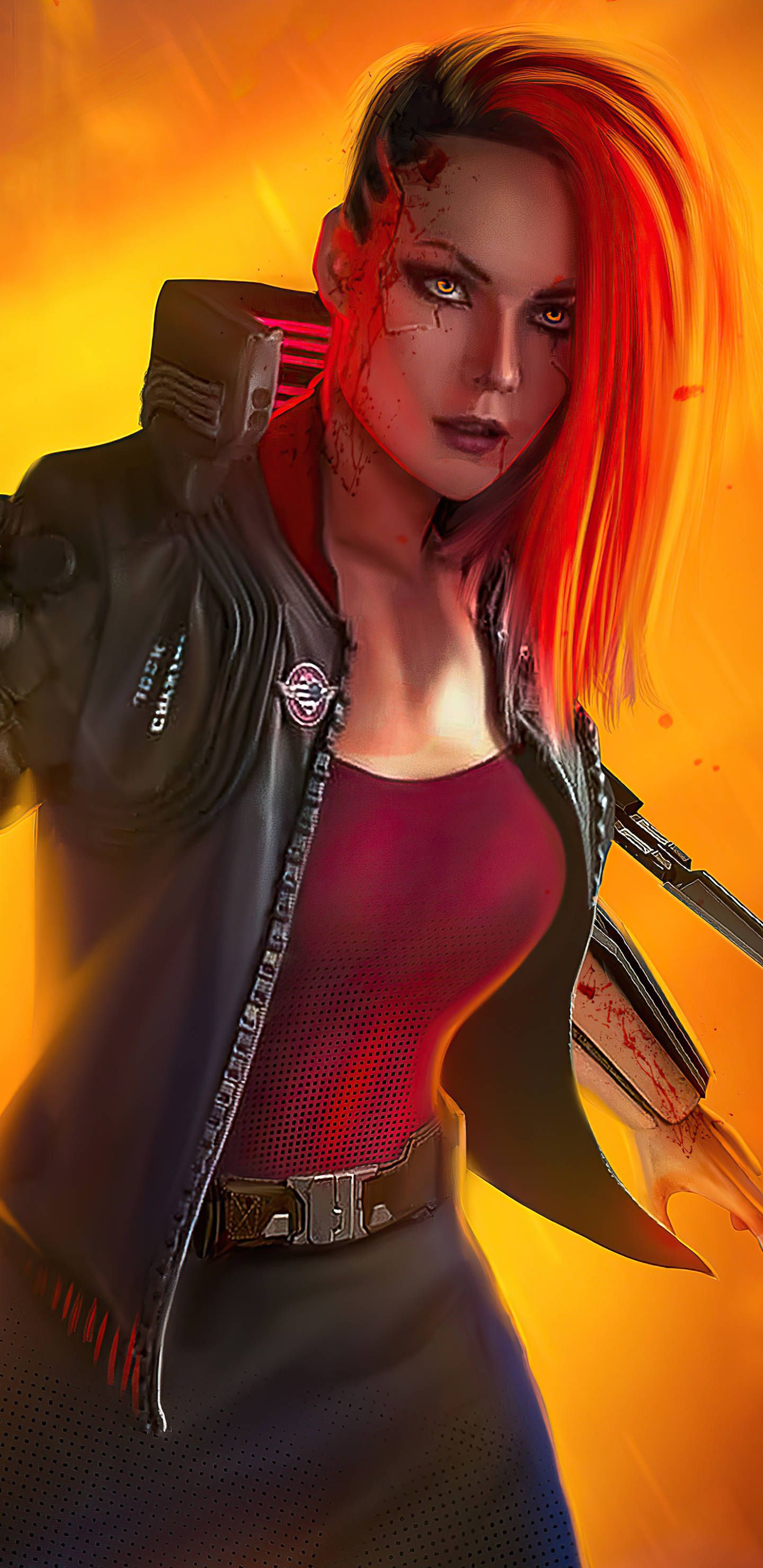 1440x2960 Download Gangster Girl In Cyberpunk 2077 For Android Wallpaper