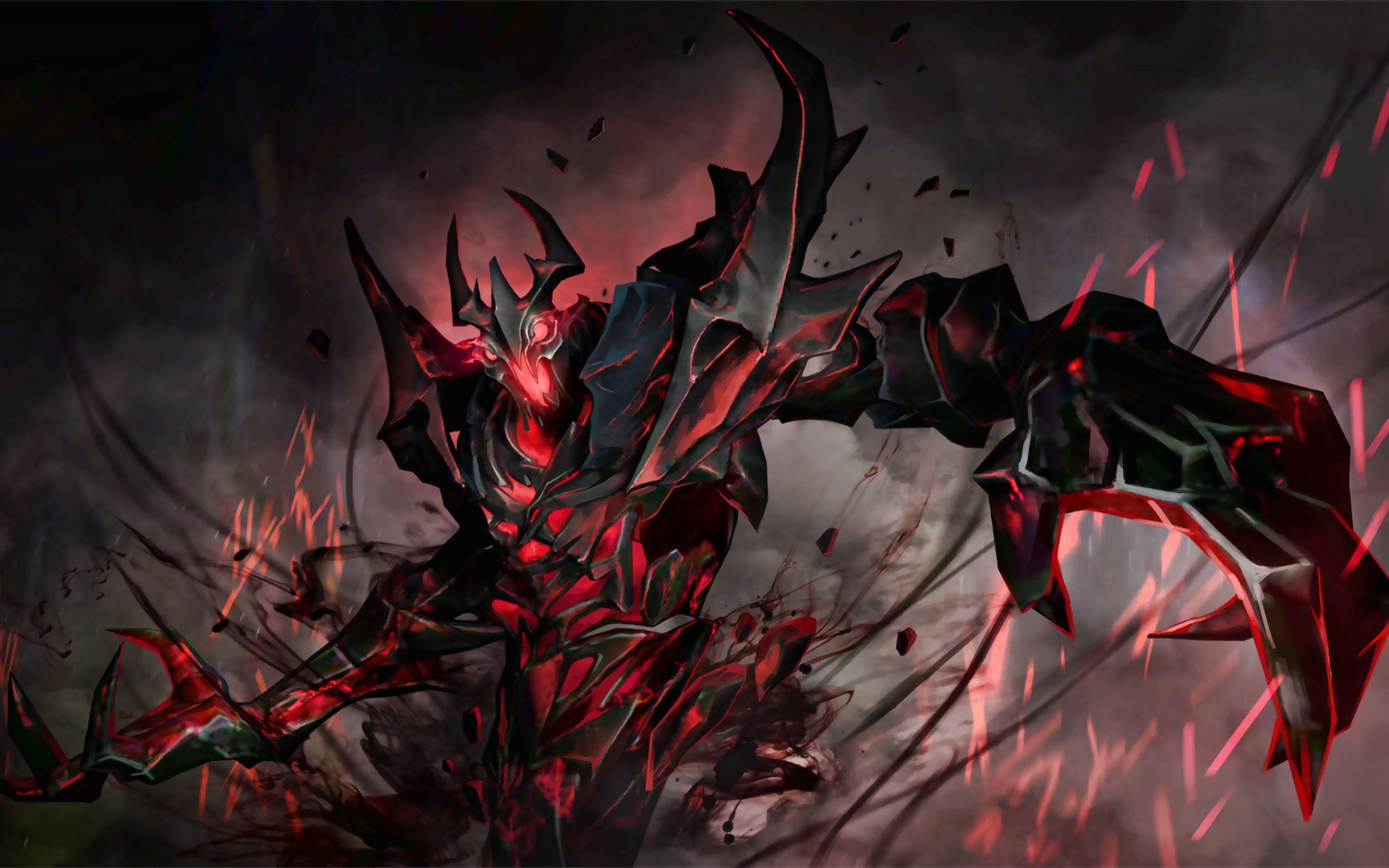 3840x2400 Download wallpaper Shadow Fiend, 4k, fire, Dota monster, darkness, Dota Shadow Fiend Dota, scary monster for desktop with resolution 3840x2400. High Quality HD picture wallpaper