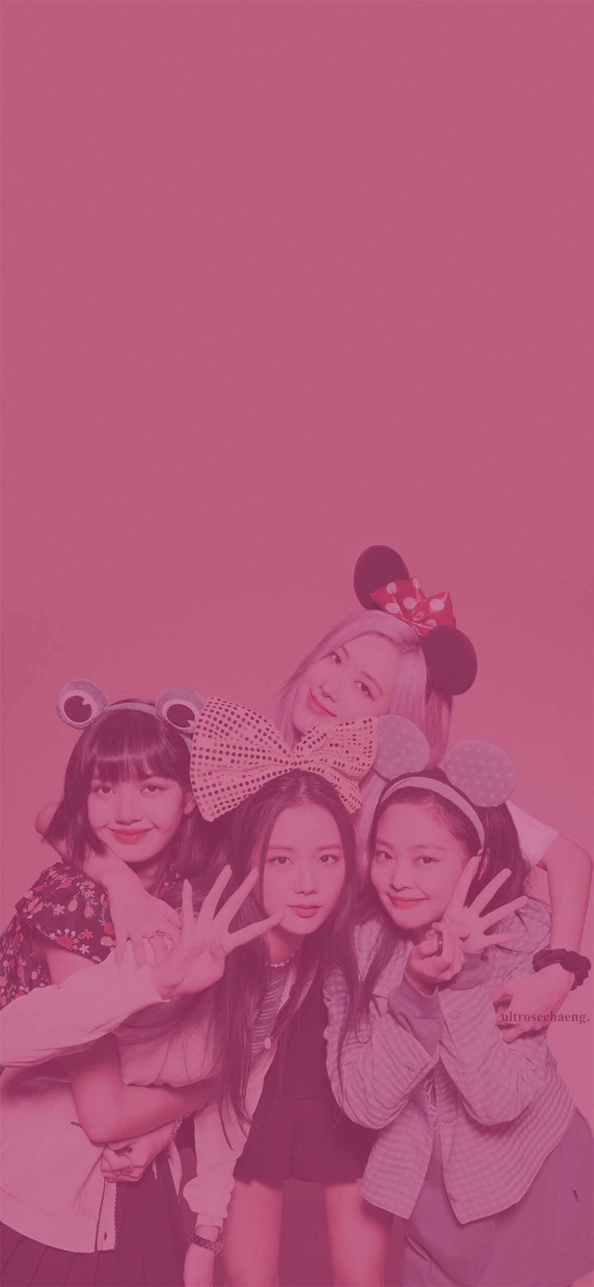 1180x2554 BlackPink Cute Bows Group Pink Wallpaper Pop Wallpaper HD