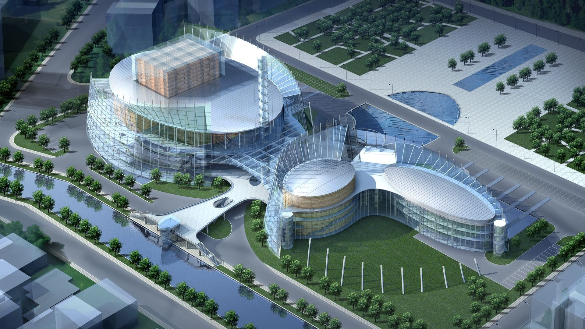 1920x1080 Architecture Design 3D Commercial Architectural Renderings 04