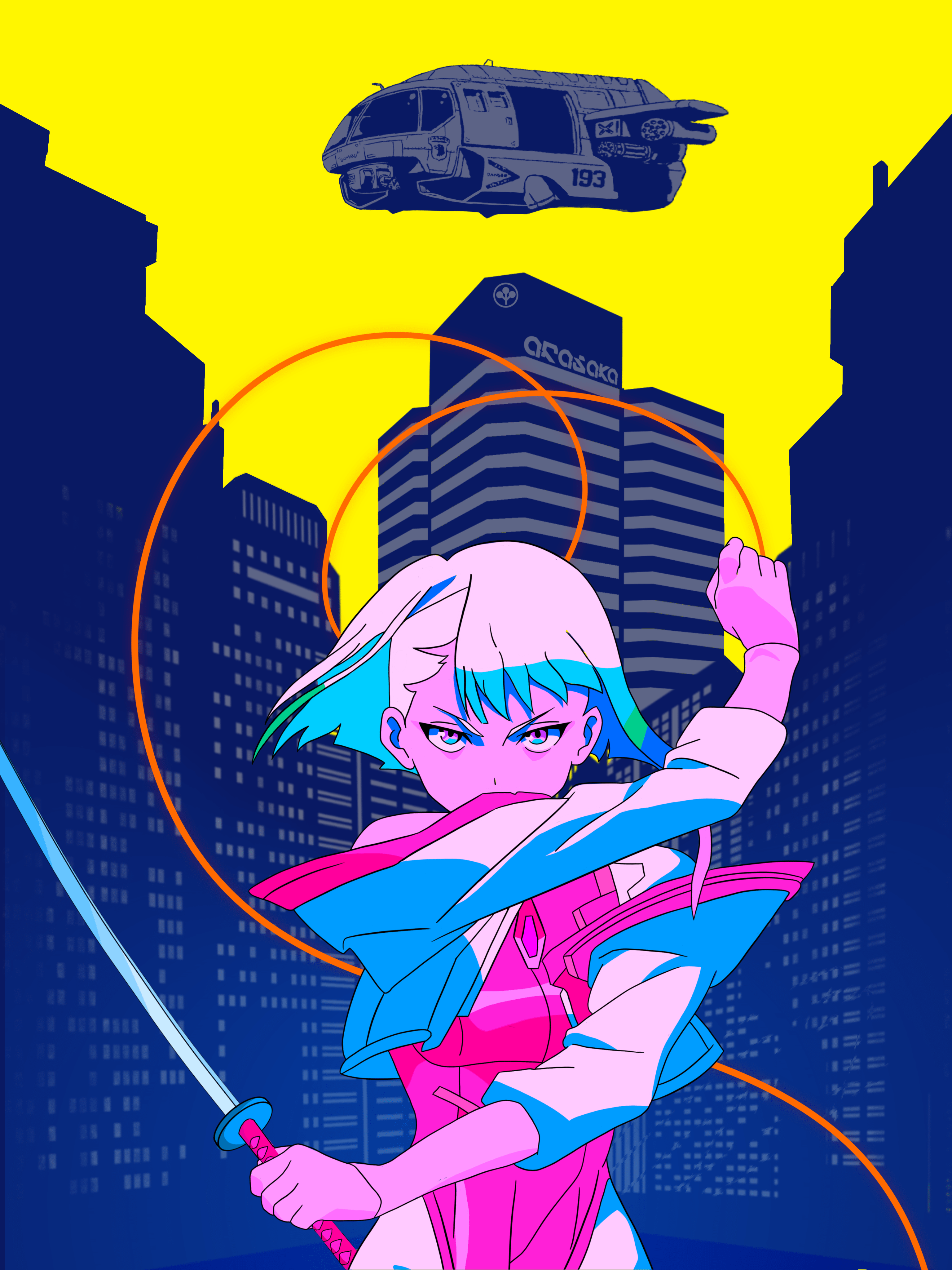 3072x4096 I tried making a Cyberpunk Edgrunner wallpaper with Lucy as the subject. Plan on making Becca the subject next. I just wanted to share it here