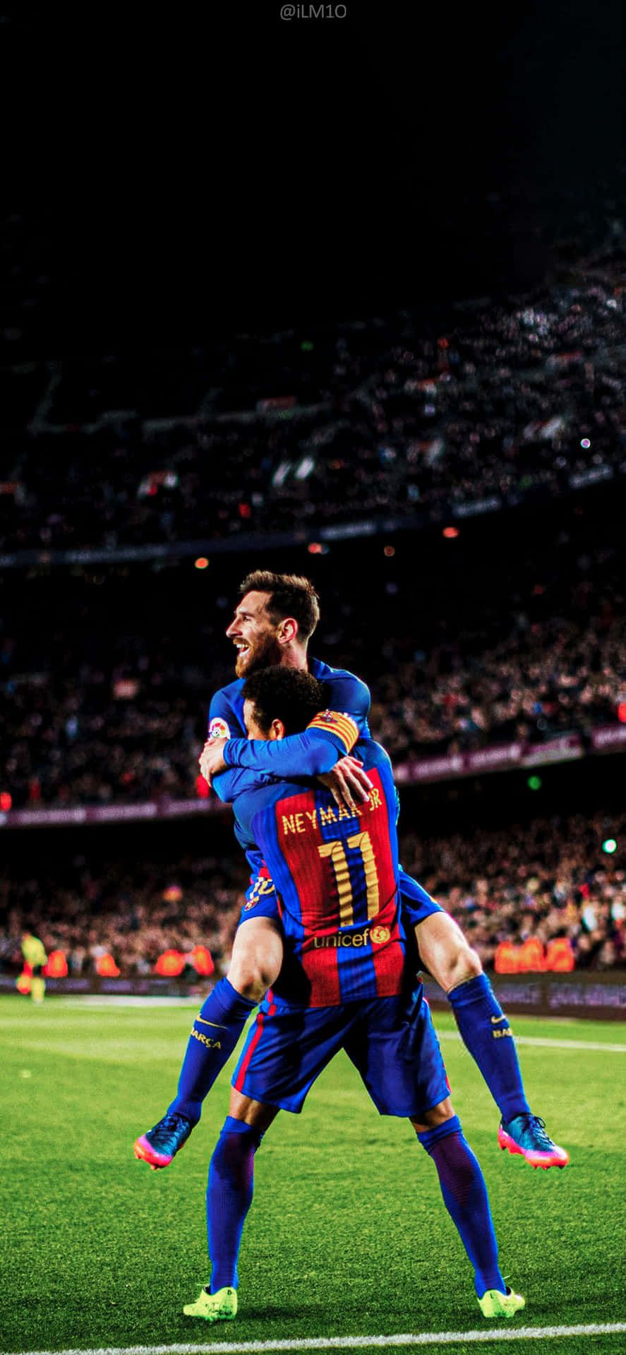 887x1920 Messi And Neymar Wallpaper