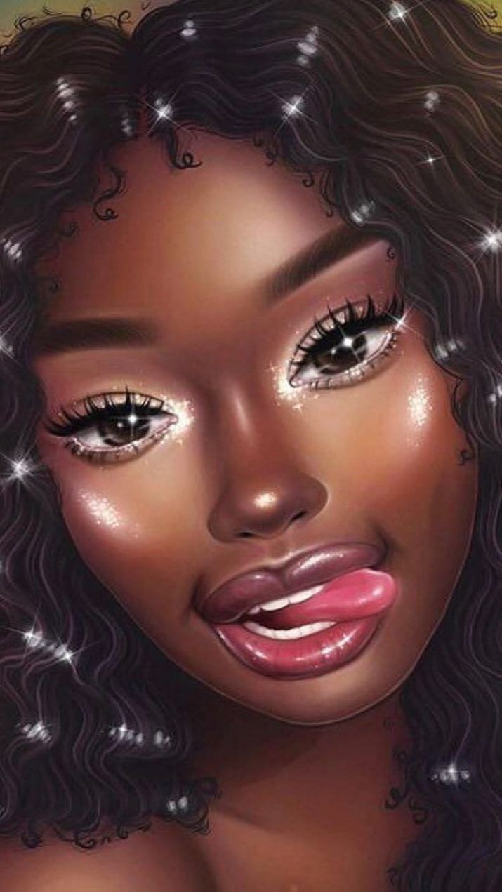 715x1271 Black Cartoons Girl Wallpaper