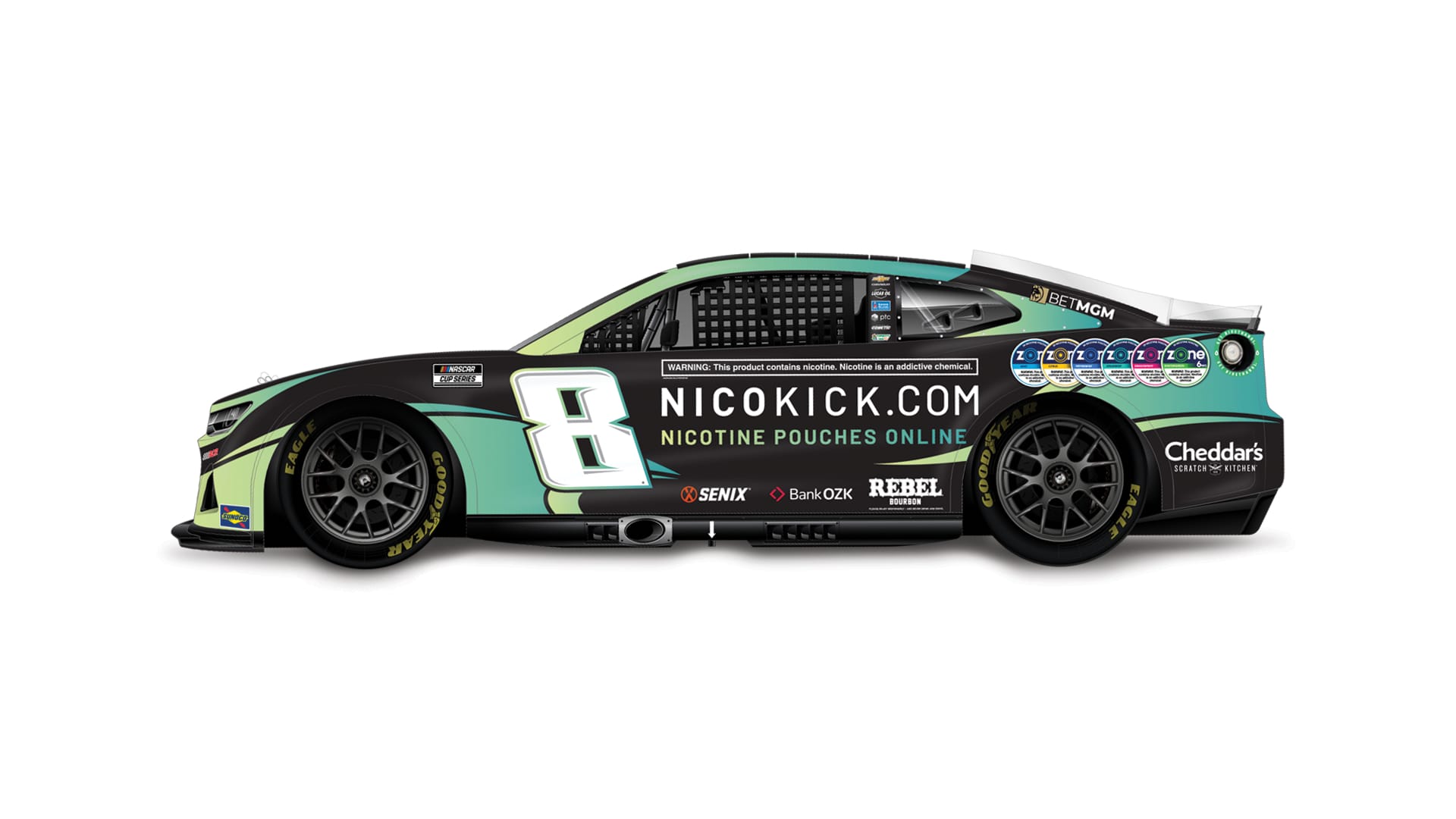 1920x1080 Rico Industries NASCAR Kyle Busch No. 8 Vinyl Die Cut Decal