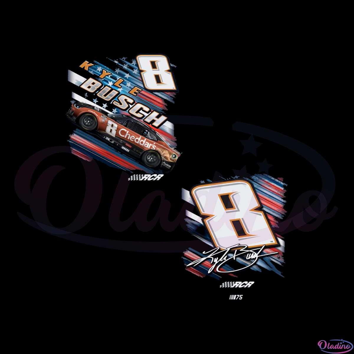 1200x1200 NASCAR 8 Kyle Busch 2023 Png For Cricut Sublimation Files