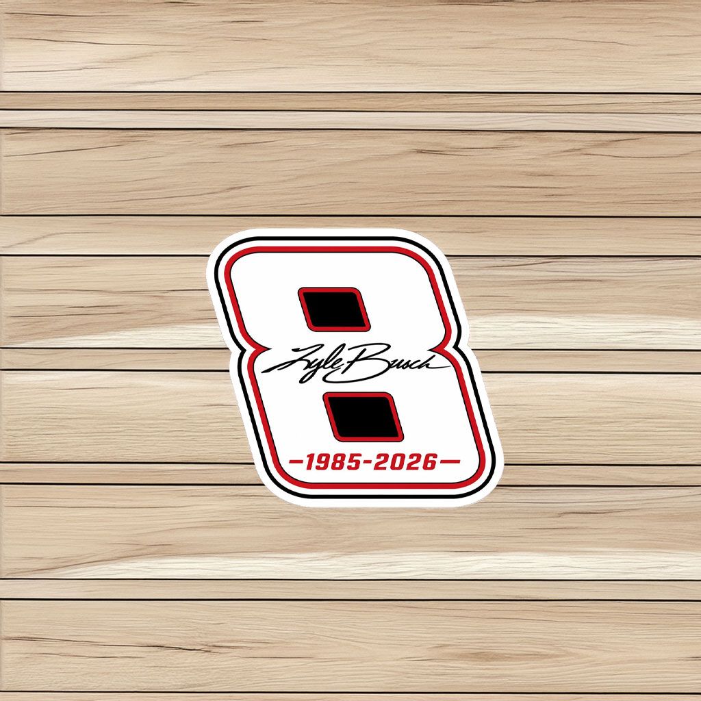 1024x1024 Kyle Busch Number 8 Tribute Sticker Rowdy Busch