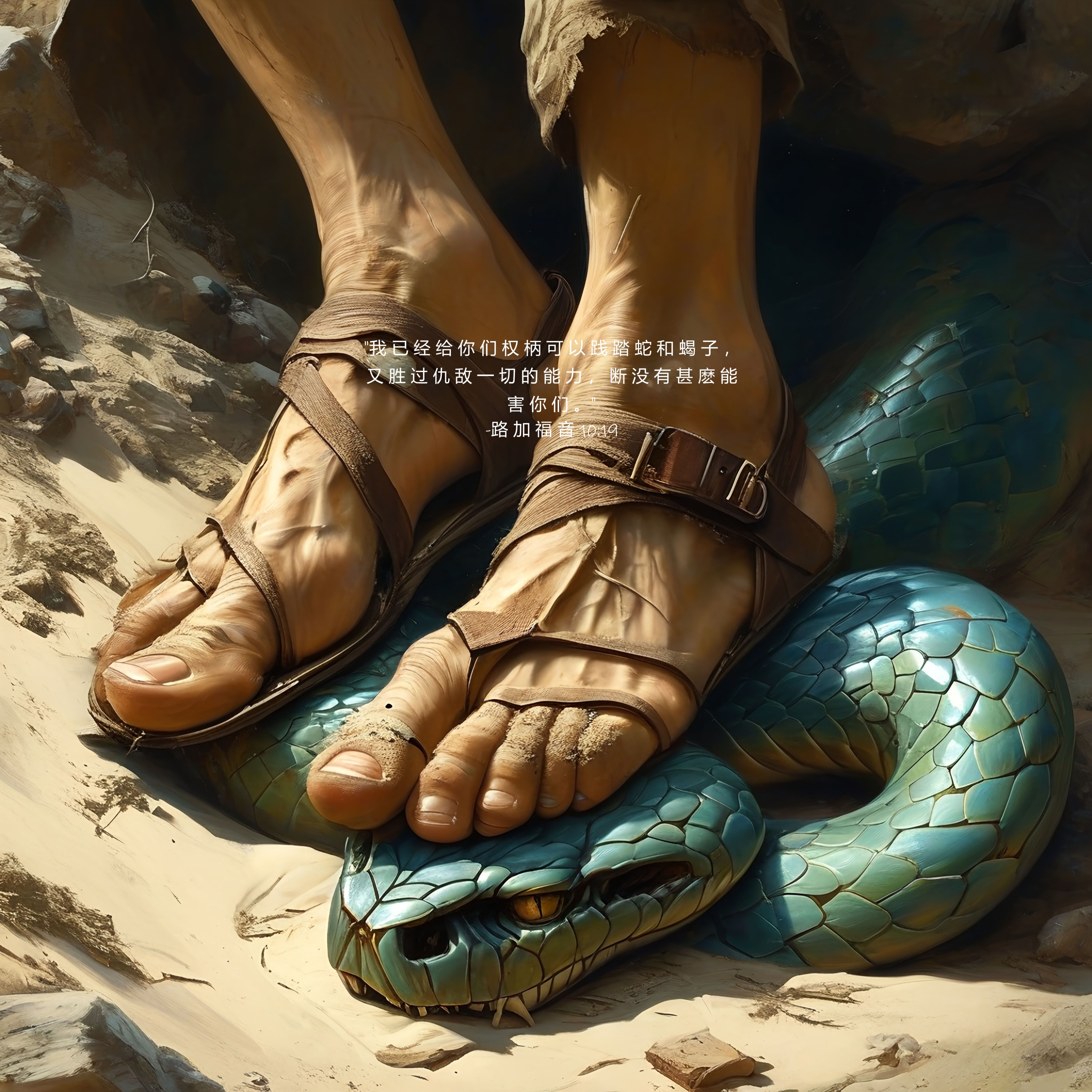 4096x4096 Luke 10:19 Christian Wallpaper