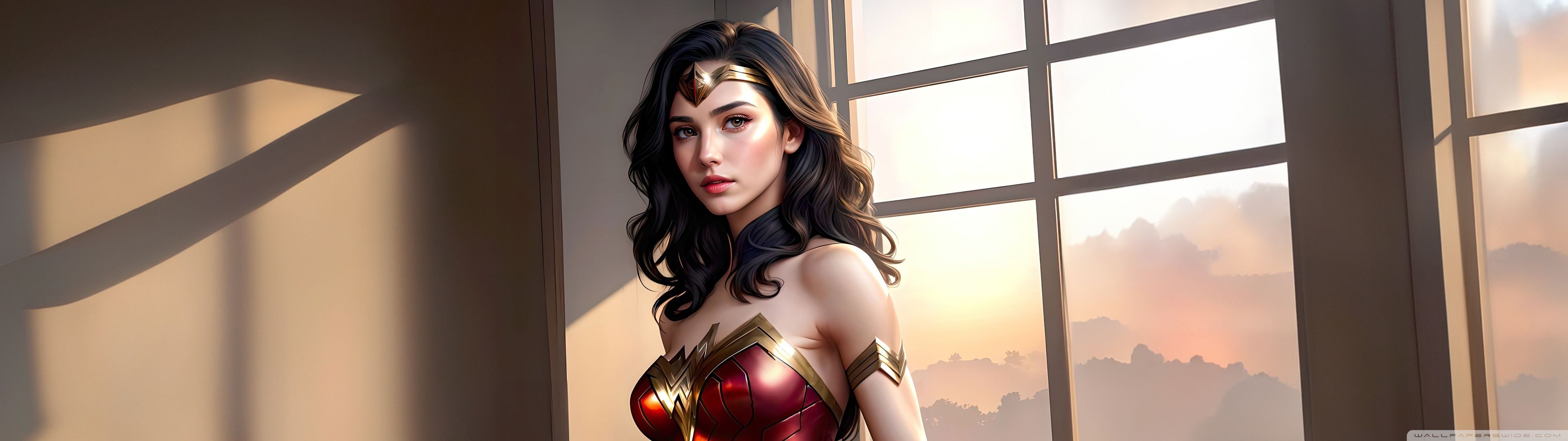 3840x1080 Wonder Woman Art 4K UHD Wallpaper for UltraHD Desktop and TV : Widescreen and UltraWide Display : Dual Monitor : Smartphone and Tablet Devices
