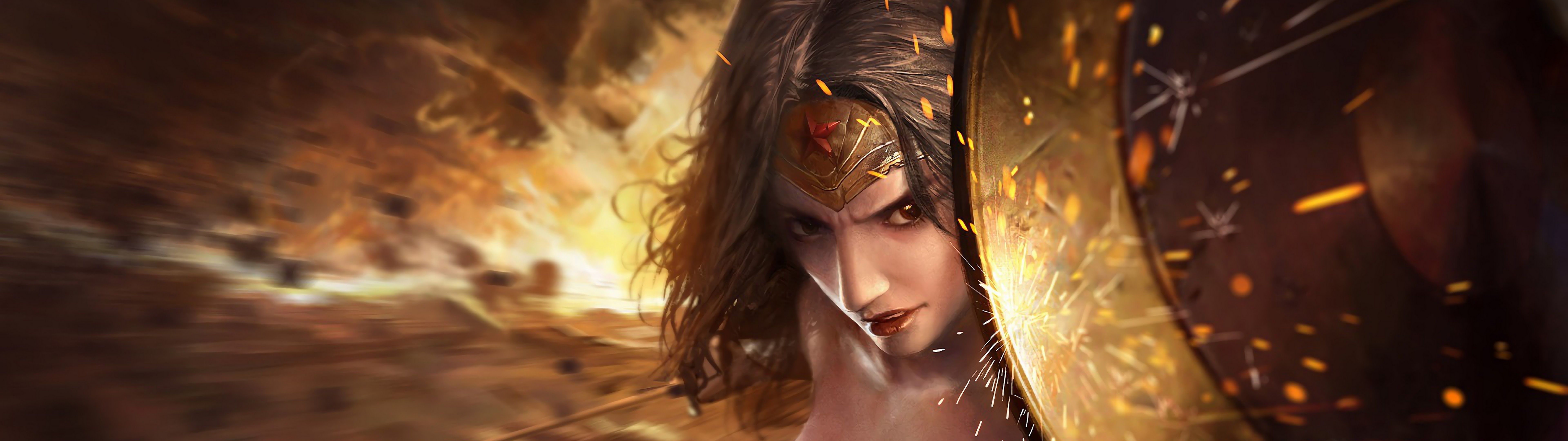 7680x2160 Wonder Woman 4K Wallpaper HD