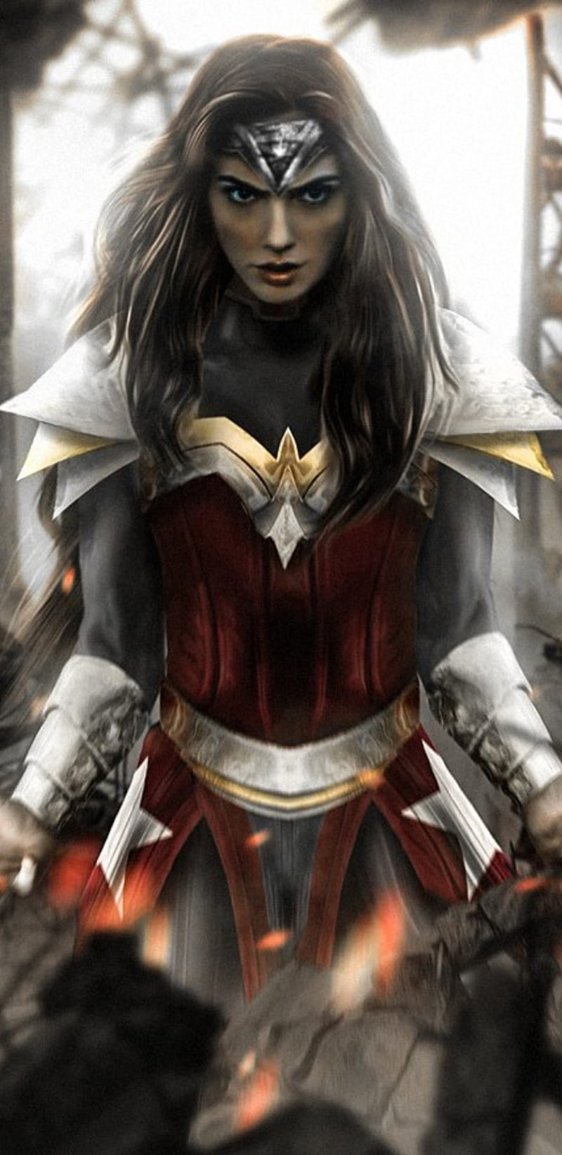 800x1644 Wonder Woman dc, dc comics, wonder woman, wonder woman HD phone wallpaper