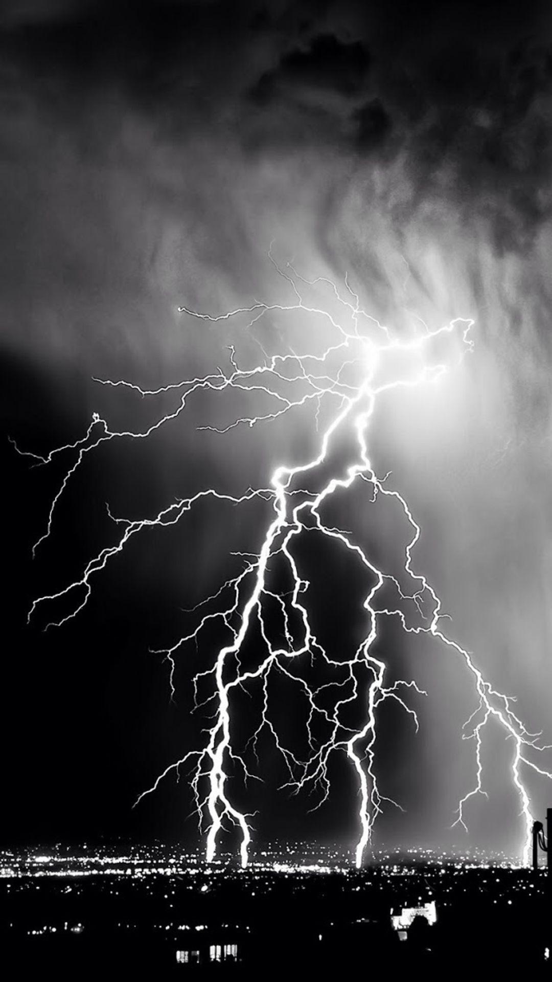 1080x1920 Dark Lightning Wallpaper