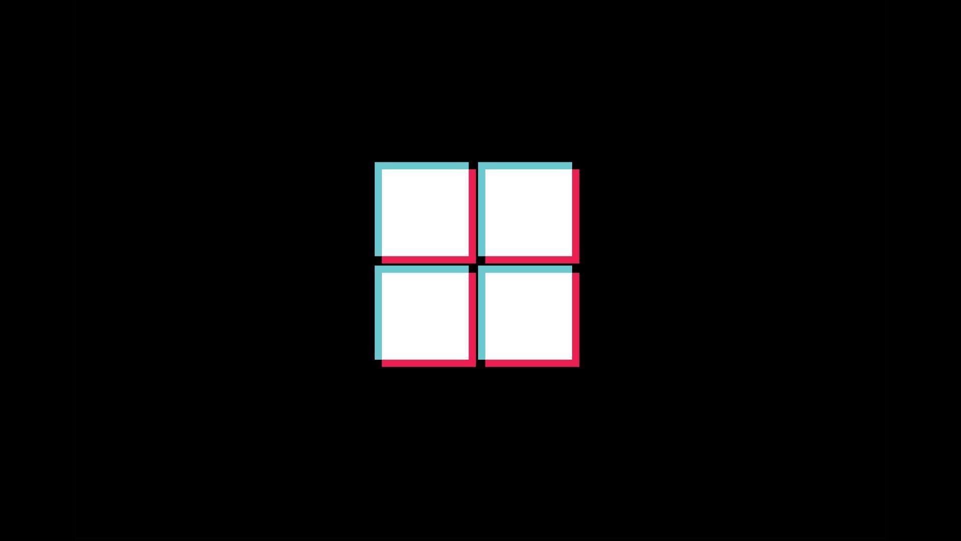 1920x1080 windows' logo x tiktok, dark .