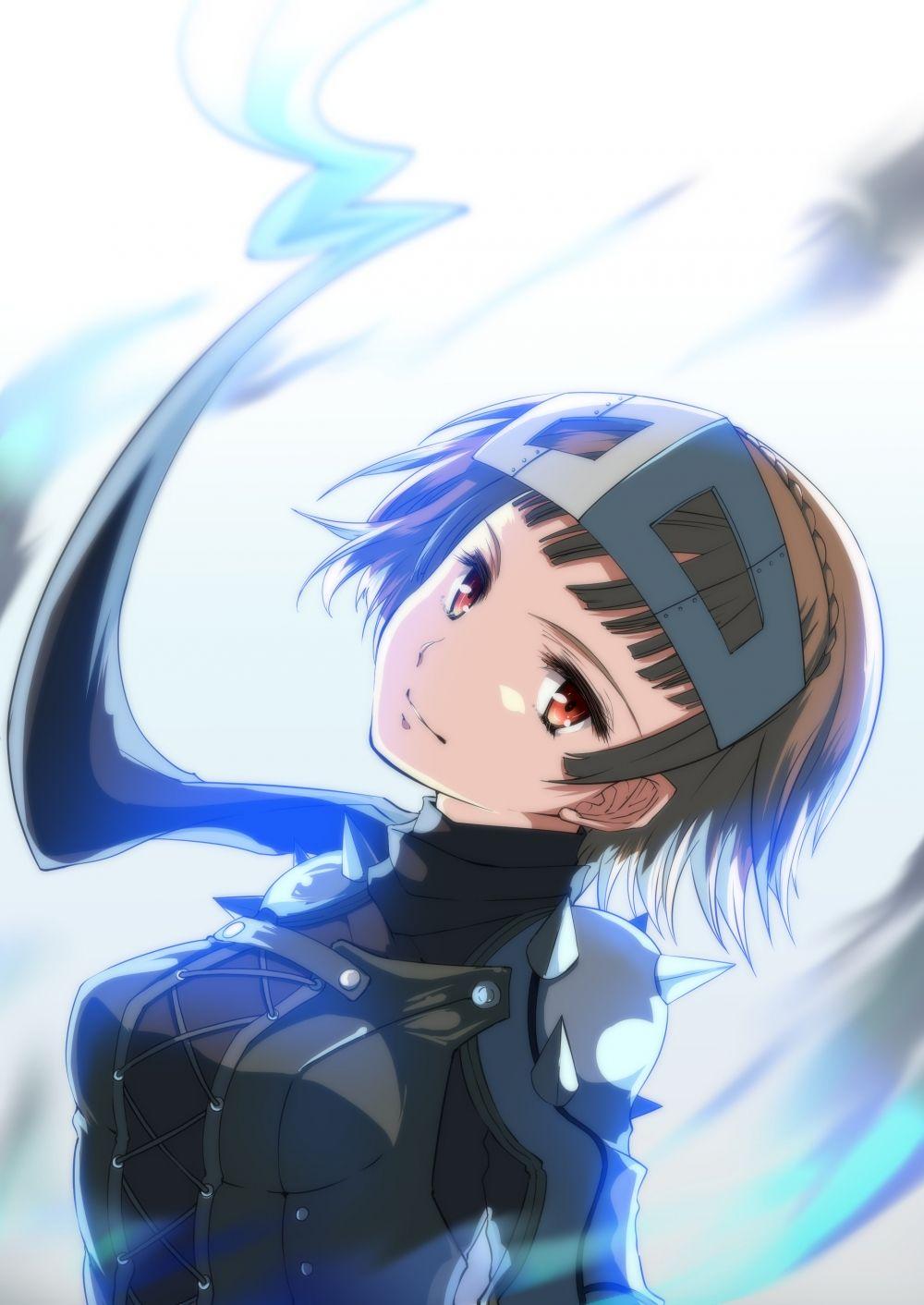 1000x1412 Wallpaper Persona Queen, Niijima Makoto, Smiling, Short Hair, Mask, Anime Style Games