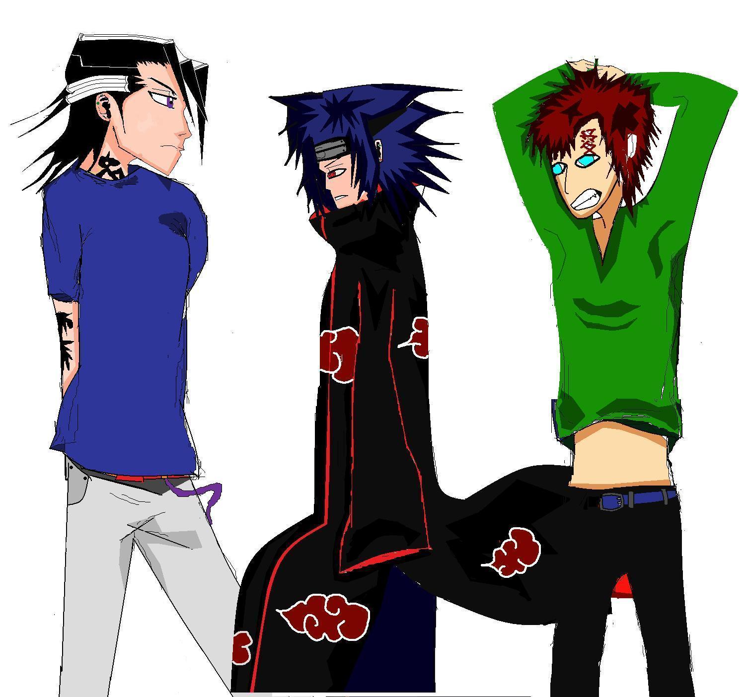 1500x1404 Death Note vs Naruto vs Bleach! image byakuya, sasuke and gaara HD