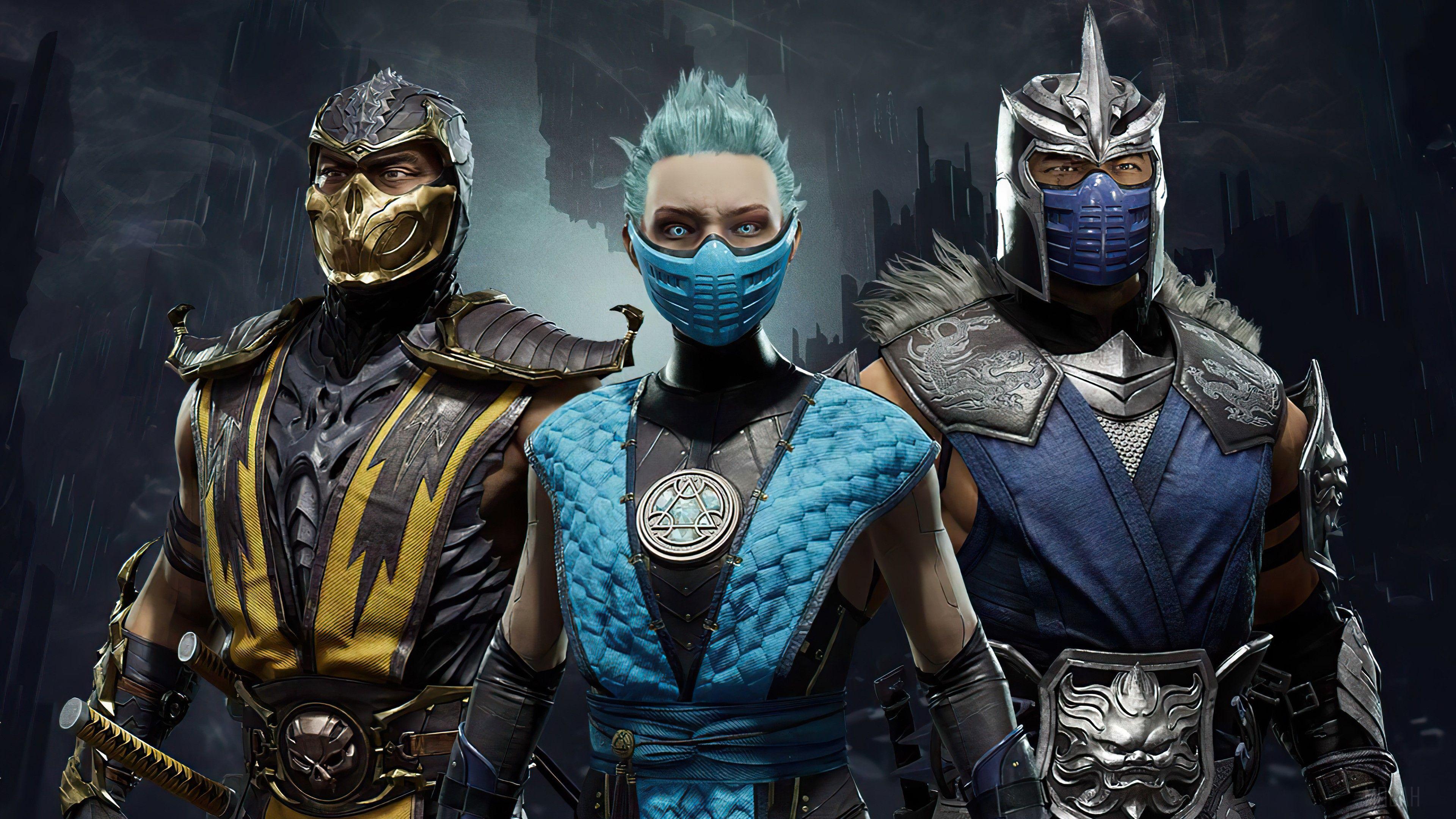 3840x2160 Frost, Scorpion, Sub Zero, MK Mortal Kombat Video Game, Aftermath, Eternal Klash, Skin, Pack 4k wallpaper HD Wallpaper