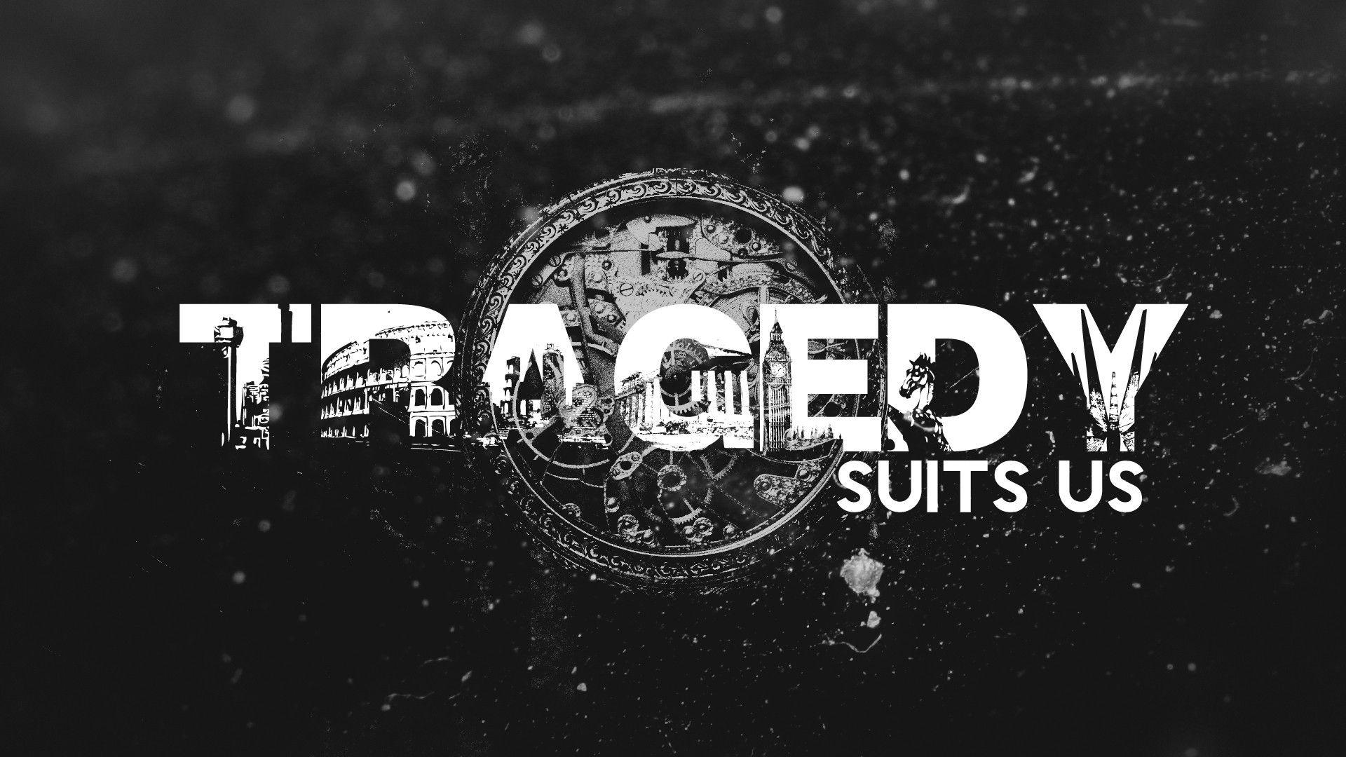 1920x1080 architecture, circles, typography, grayscale, Tragedy, cogs wallpaper