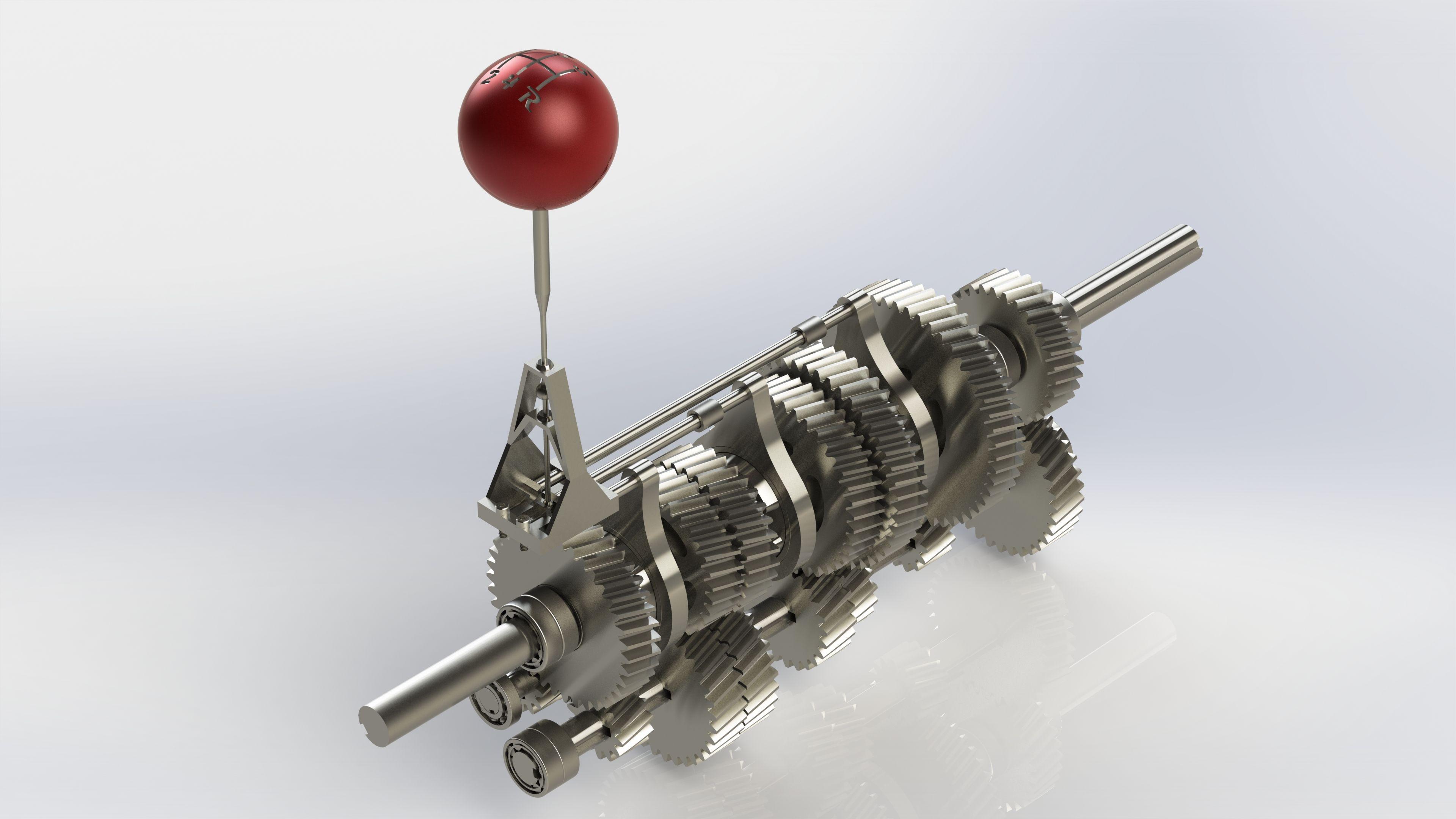 3840x2160 Solidworks Renders Of A 5 Speed Reverse Manual Transmission Resized By Ze Robot