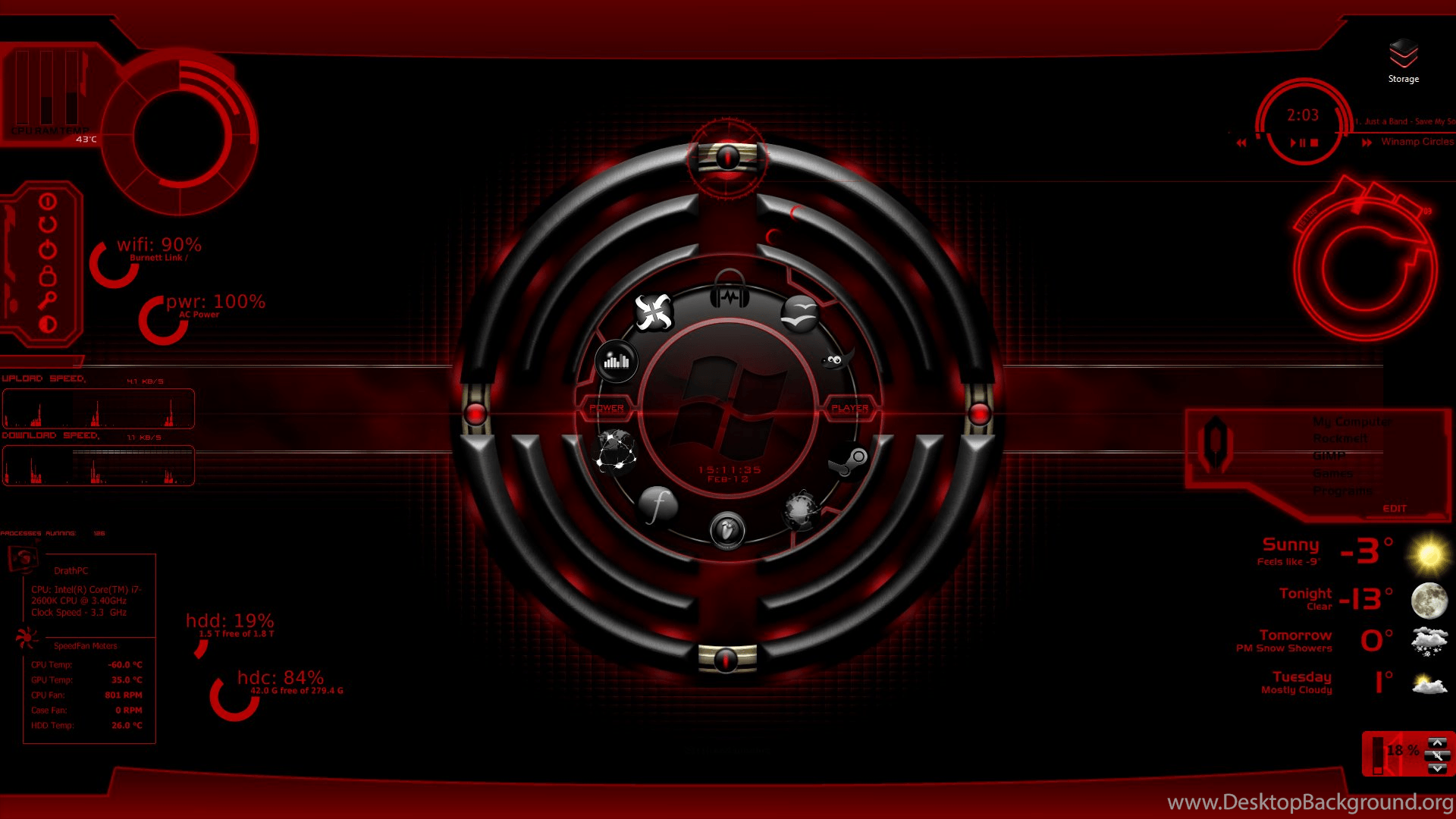 1920x1080 Windows 7 Wallpaper Black And Red 1080p Desktop Background