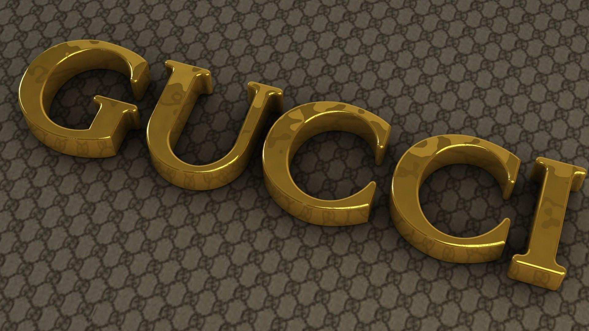 1920x1080 Gold Gucci Logo Wallpaper