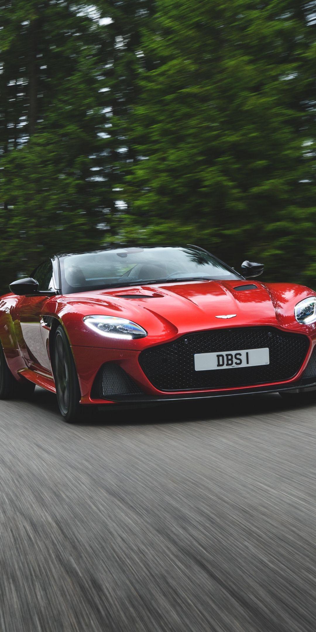 1080x2160 Red, sports car, Aston Martin DBS Superleggera, 1080x2160 wallpaper. Aston martin dbs, Red sports car, Aston martin cars