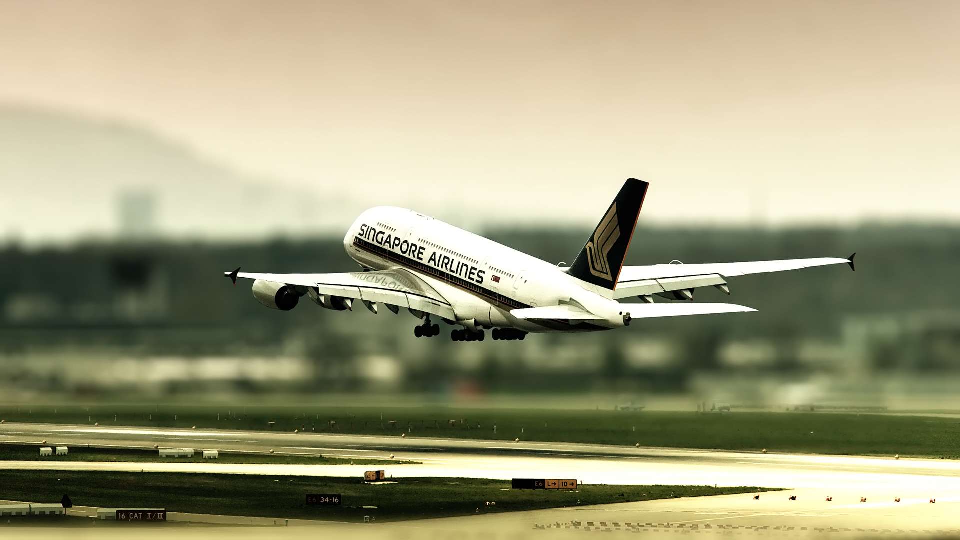 1920x1080 A380 Landing Wallpaper