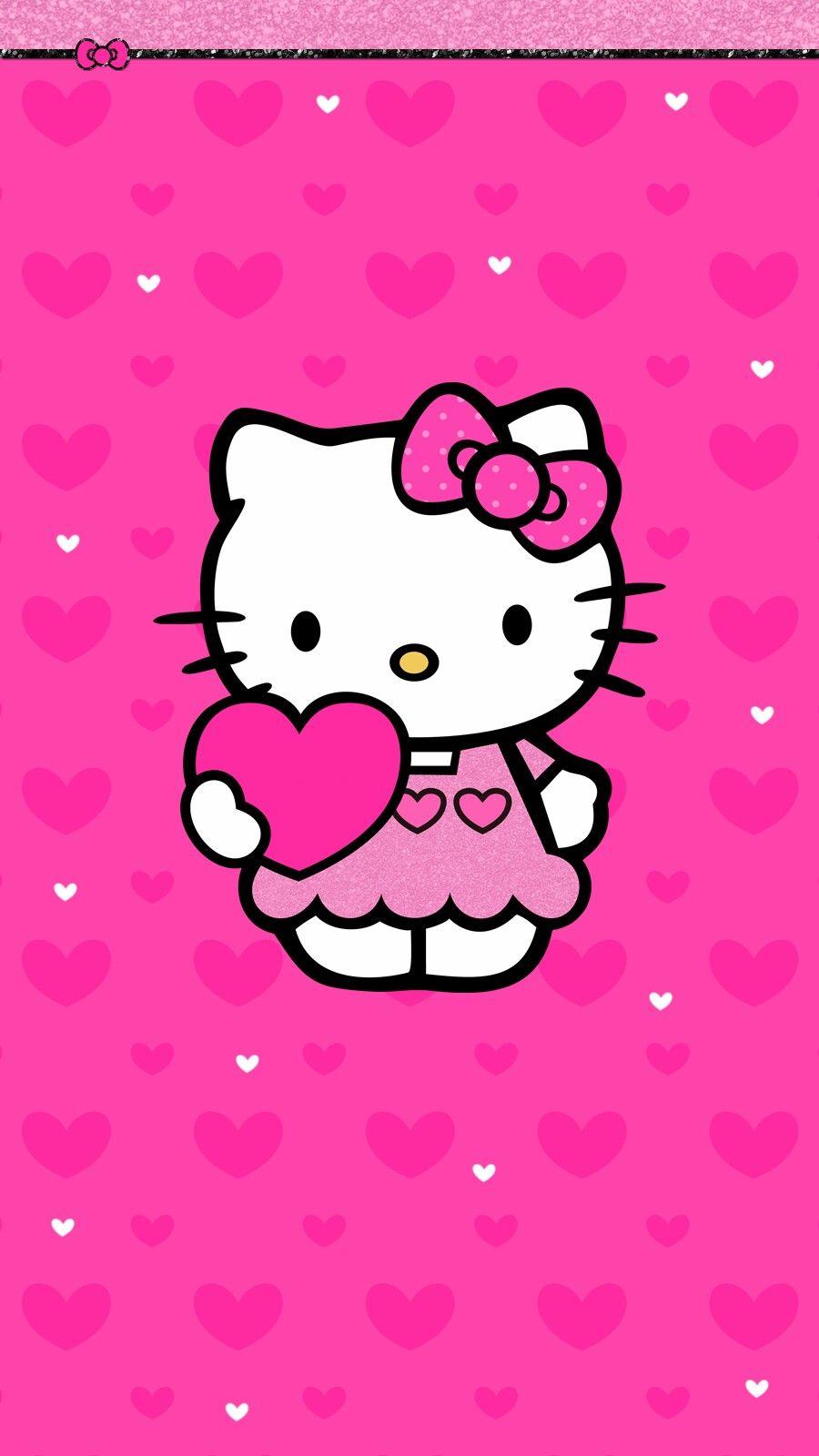 Hello Kitty Pink Background gambar ke 10
