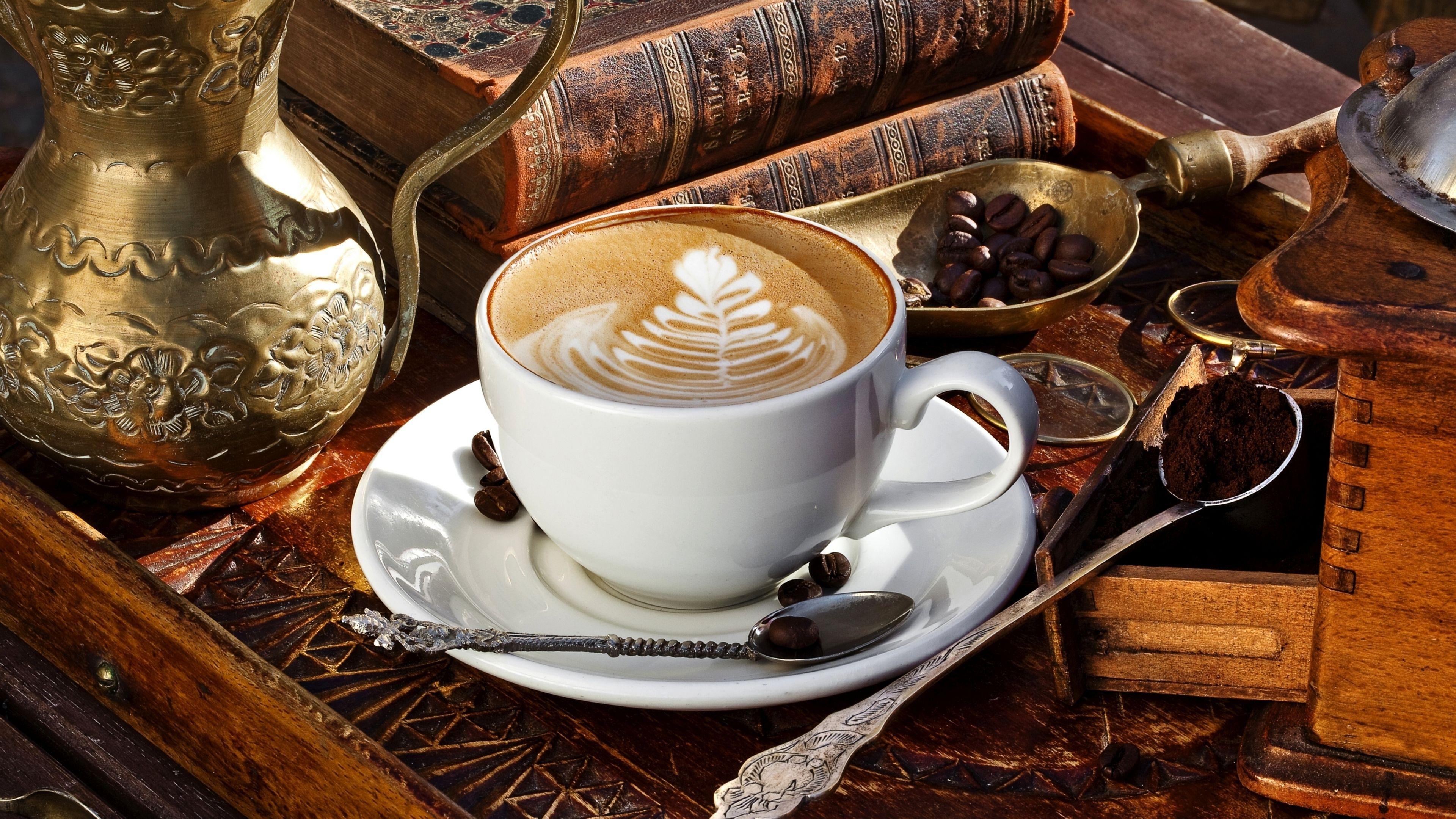 3840x2160 Coffee And Books Wallpaper Wallpaper 4k