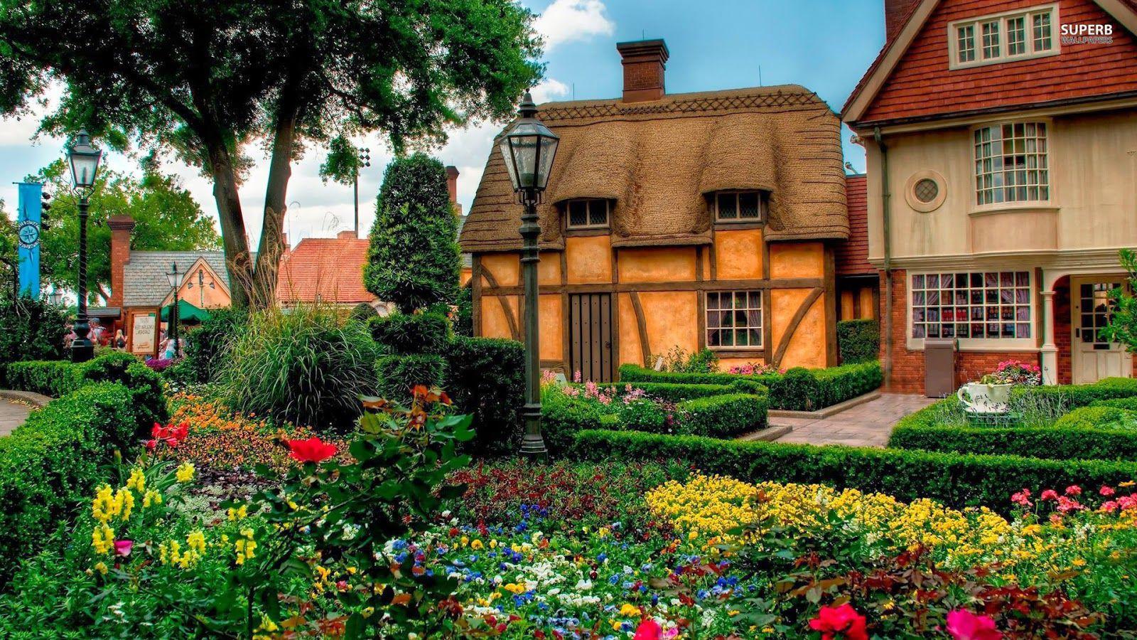 1600x900 Wallpaper: Colorful Garden New HD Wallpaper