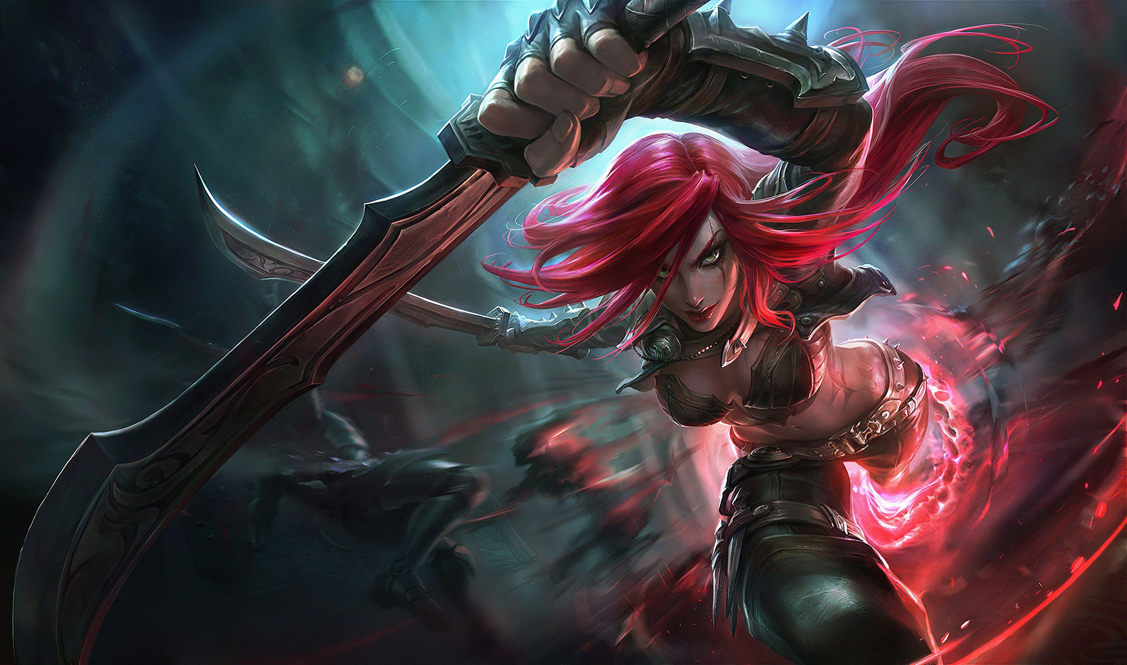 3840x2266 Katarina Lol Splash Art 4k, HD Games, 4k Wallpaper, Image, Background, Photo and Picture