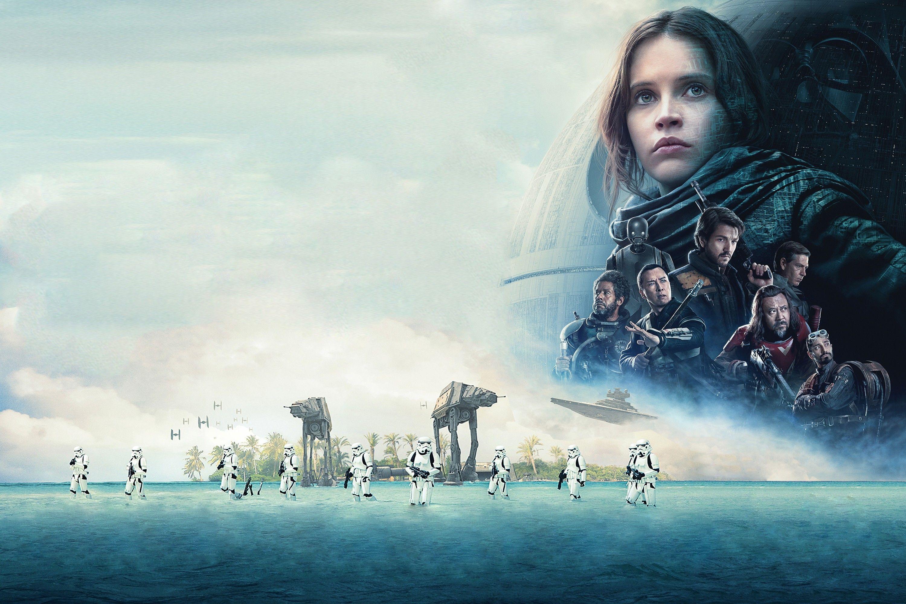 3000x2000 Jyn Erso, Darth Vader, Storm Troopers, Felicity Jones, Star Wars, Rebel Alliance, AT AT, Death Star, Movies, Rogue One: A Star Wars Story Wallpaper HD / Desktop and Mobile Background