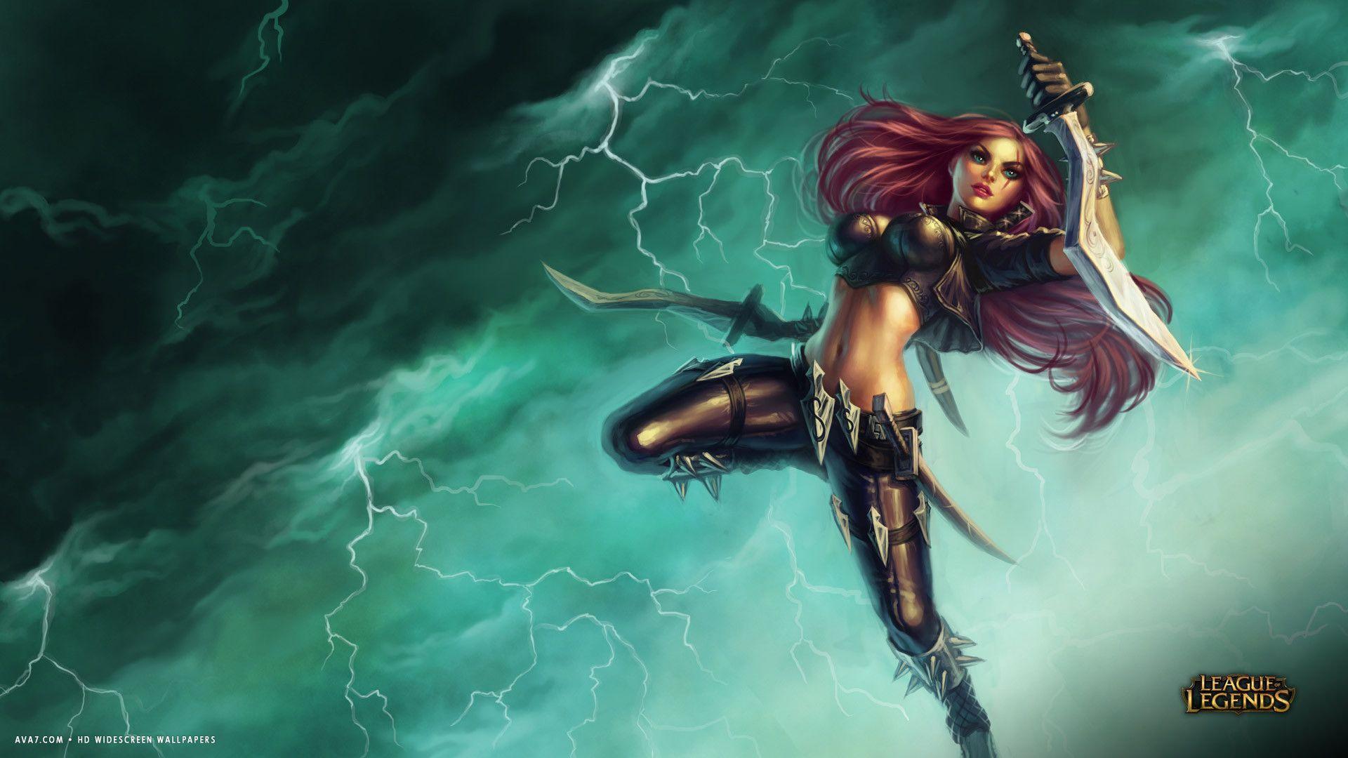 1920x1080 league of legends game lol katarina girl HD widescreen wallpaper / games background