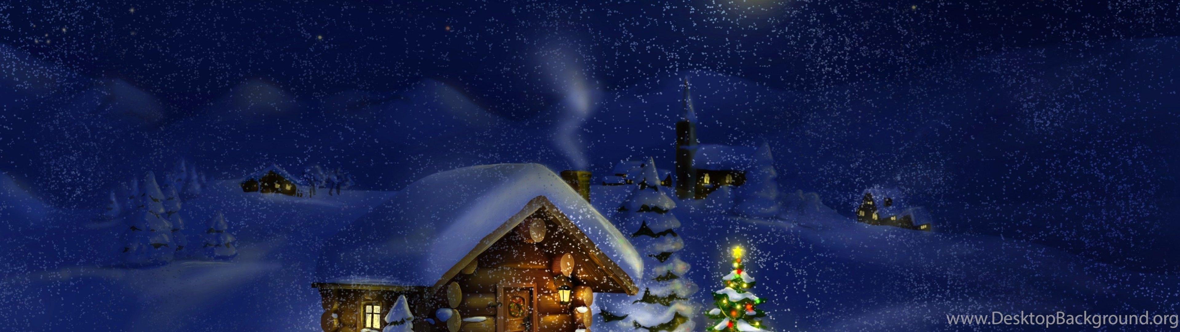 3840x1080 Christmas Wallpaper Abstract HD Background