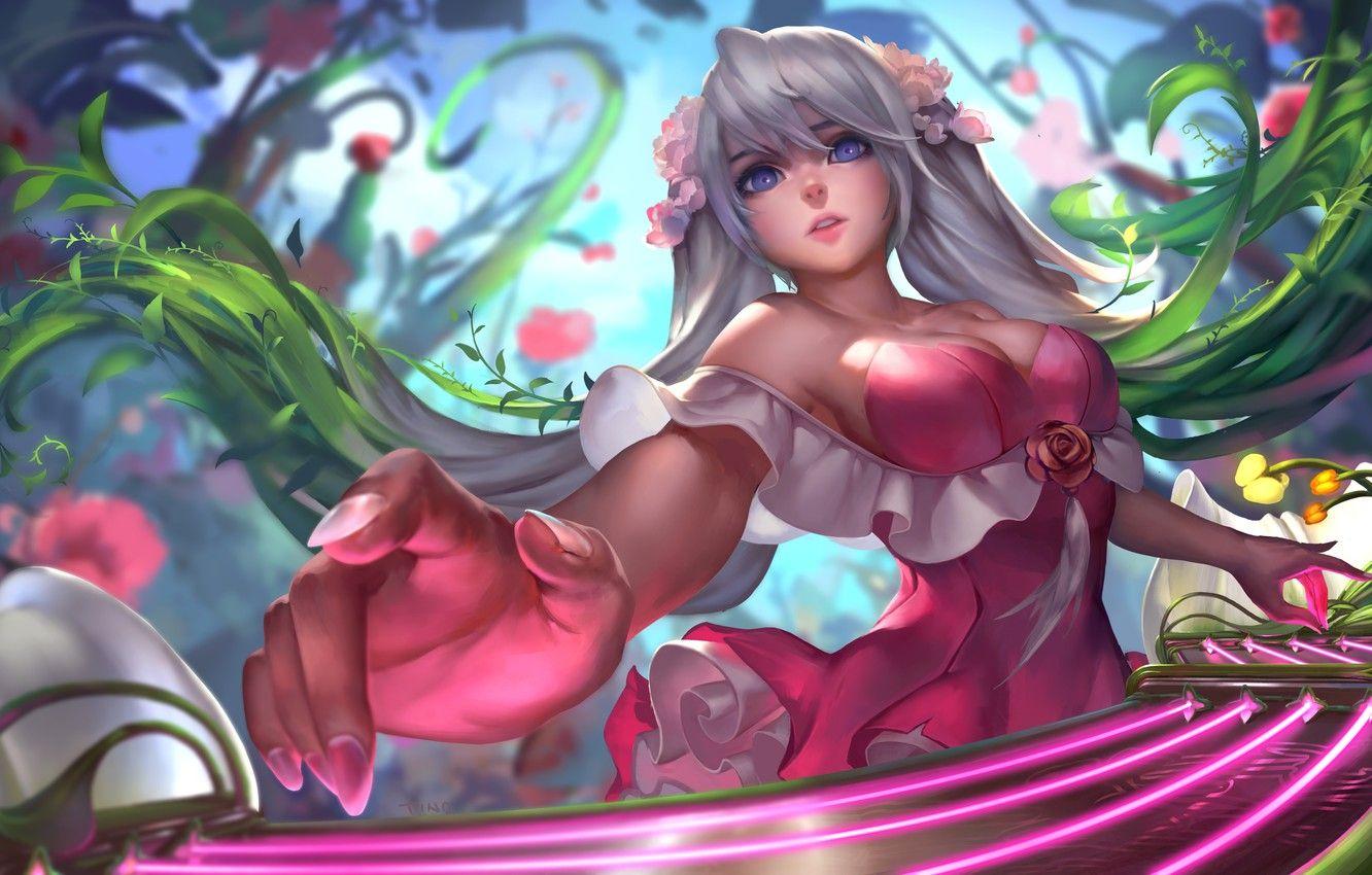 1332x850 Wallpaper Girl, The game, League of Legends, Katarina, Pink outfit image for desktop, section игры