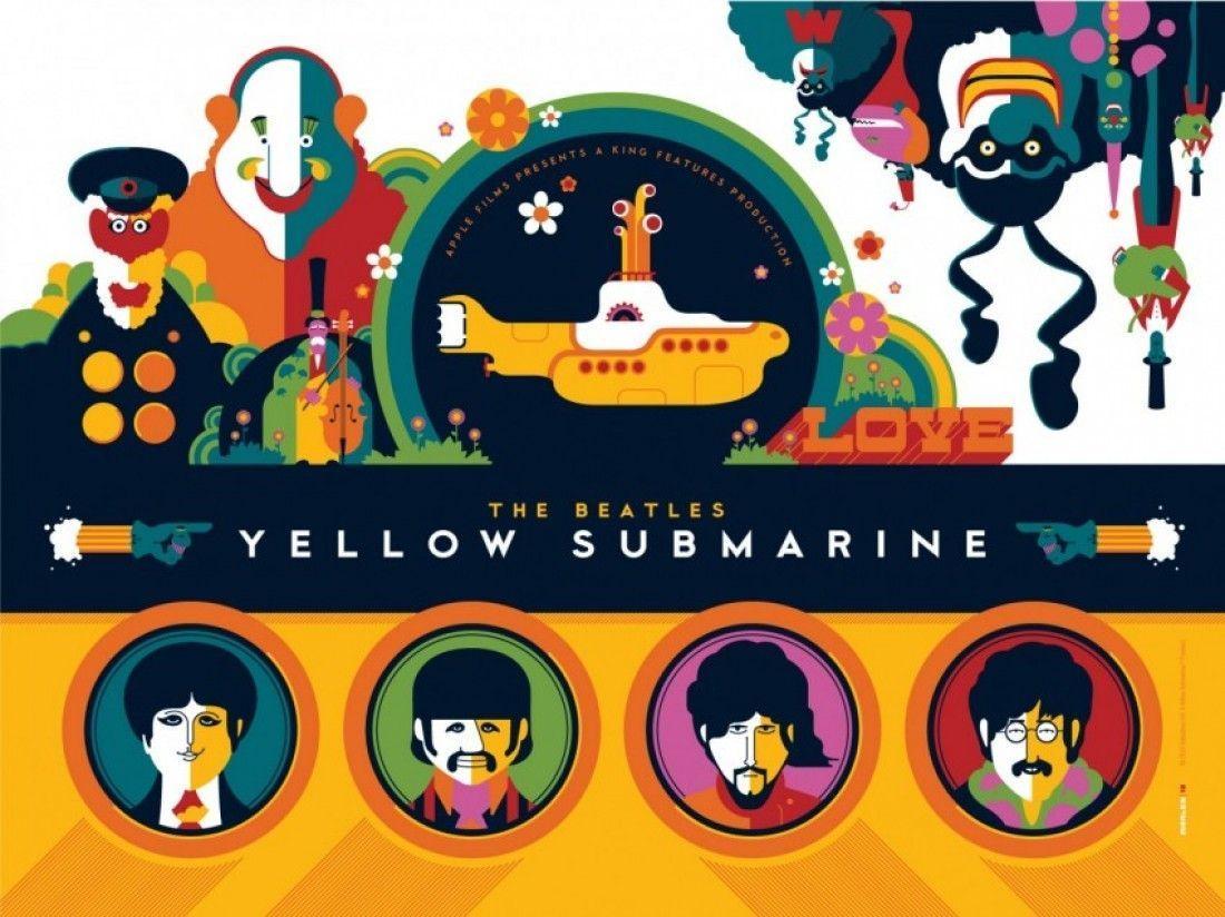 1100x824 Yellow Submarine Wallpaper