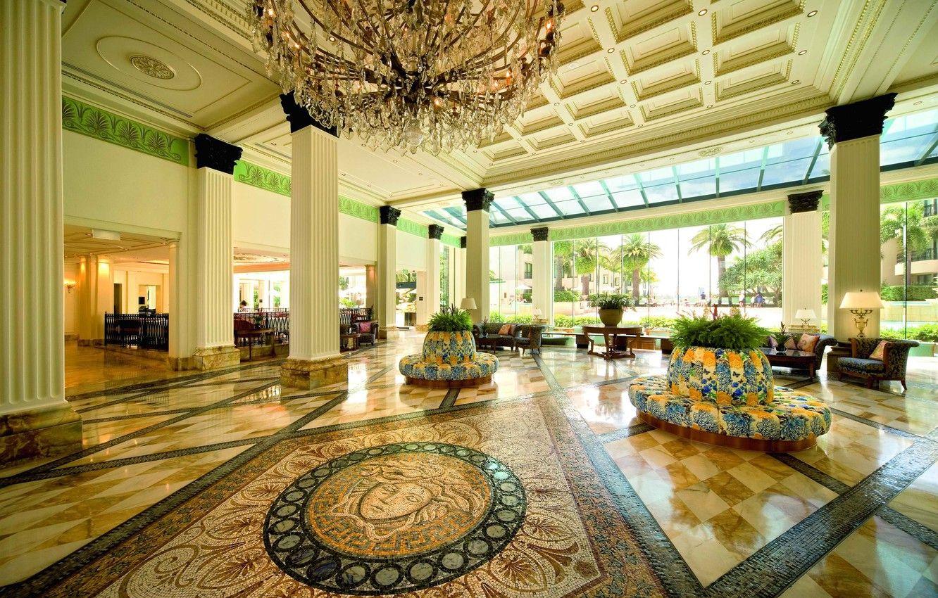 1332x850 Wallpaper design, style, interior, the hotel, hall, Australia, Palazzo Versace Hotel image for desktop, section интерьер