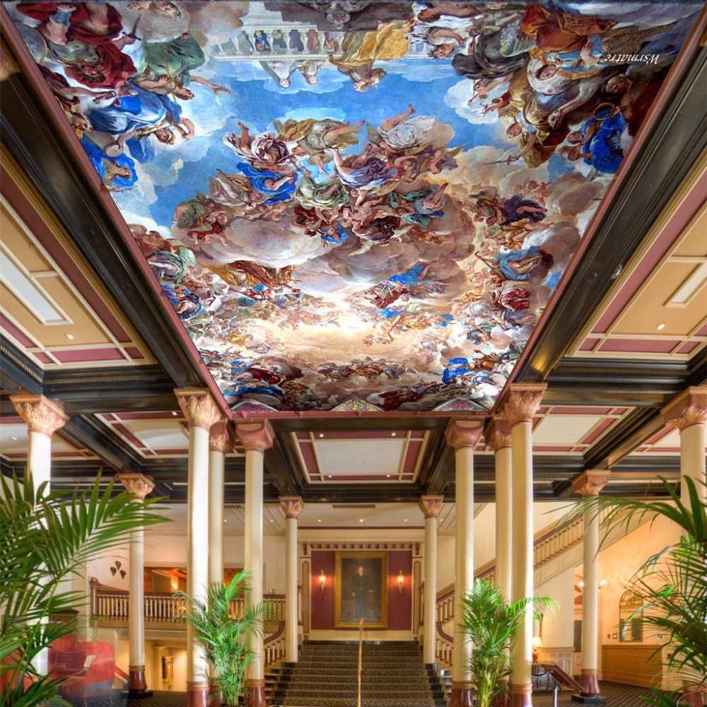 1000x1000 Custom Large 3D Ceiling Murals Wallpaper European Style Retro Hotel Lobby Living Room Decor Angel Photo Ceiling Wallpaper Murals. 3D ceiling murals. ceiling muralsceiling wallpaper murals