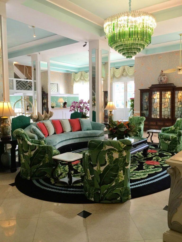 768x1024 Carleton Varney The Colony Hotel Lobby Brazilliance Banana Leaf Wallpaper Palm Beach Glam Pad