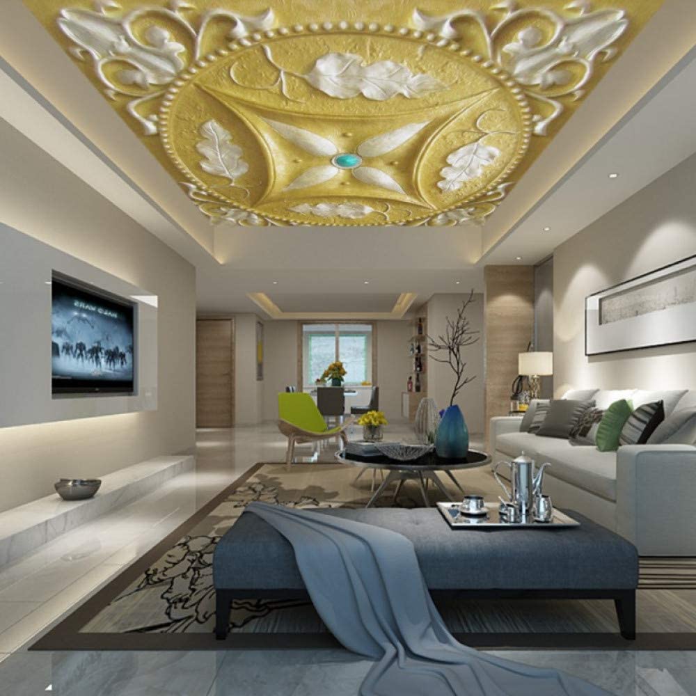 1000x1000 Amazhen Custom 3D Wallpaper Luxurious Royal Embossed Pattern Hotel Lobby Bedroom Ceiling Decoration Custom Wallpaper Mural, 336cmx238cm: Amazon.ca: Home & Kitchen