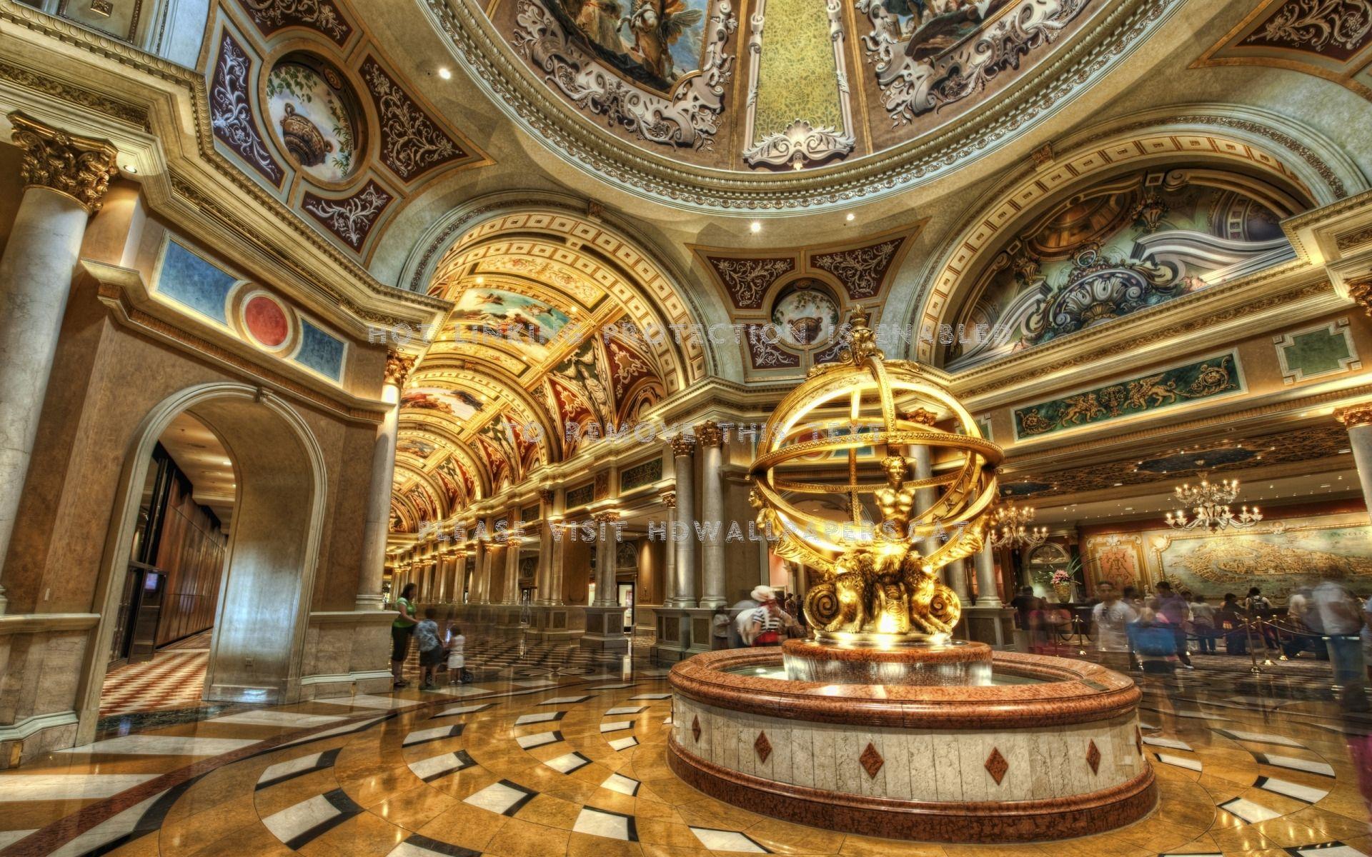 1920x1200 fountain the lobby of venetian hotel hdr