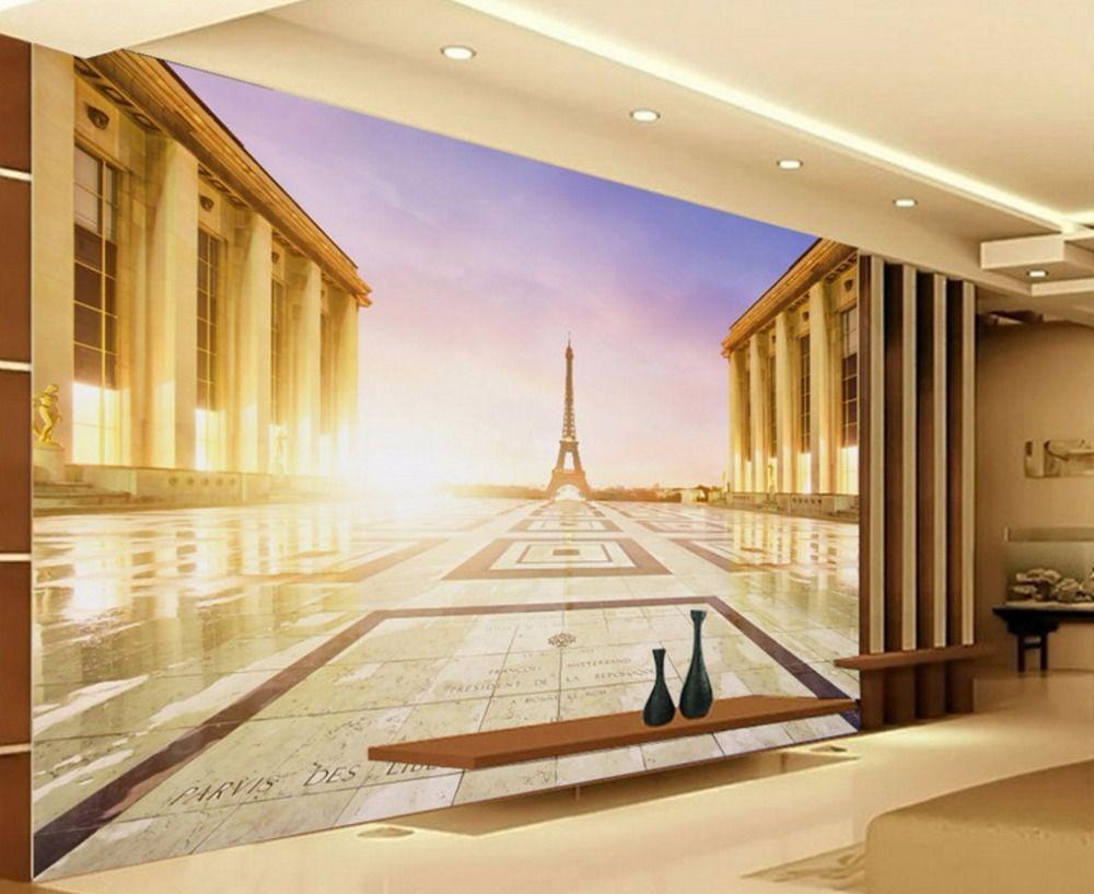 1000x817 Drop Shipping Custom Photo Magnificent French City Square Landscape Hotel Lobby Balcony Decoration Background Wallpaper Murals. Wallpaper