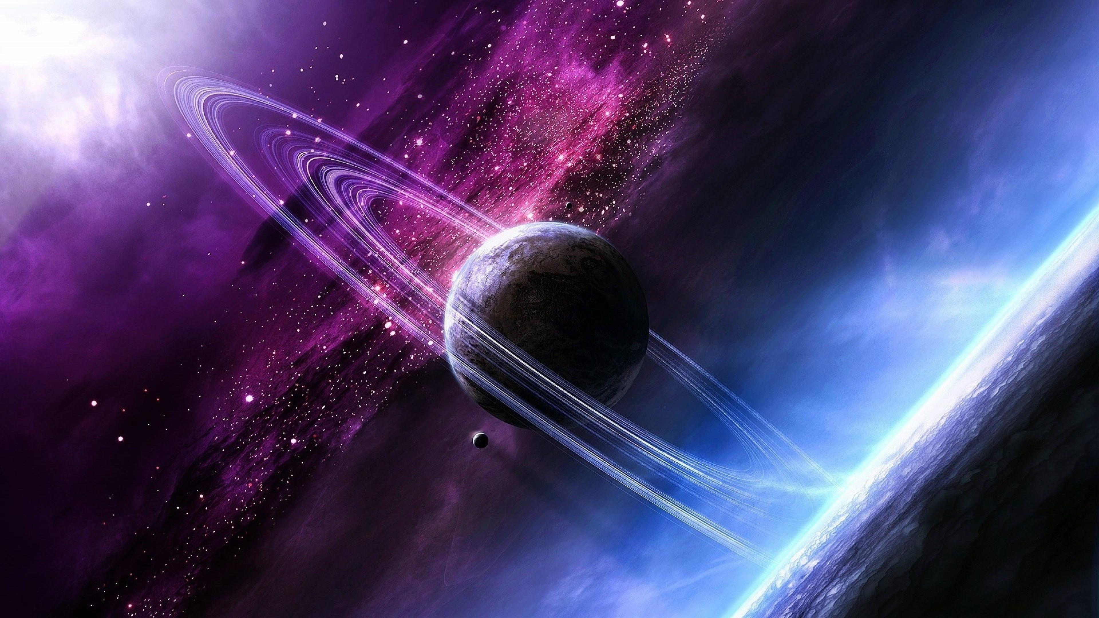 3840x2160 planets with rings 4k ultra HD wallpaper High quality walls