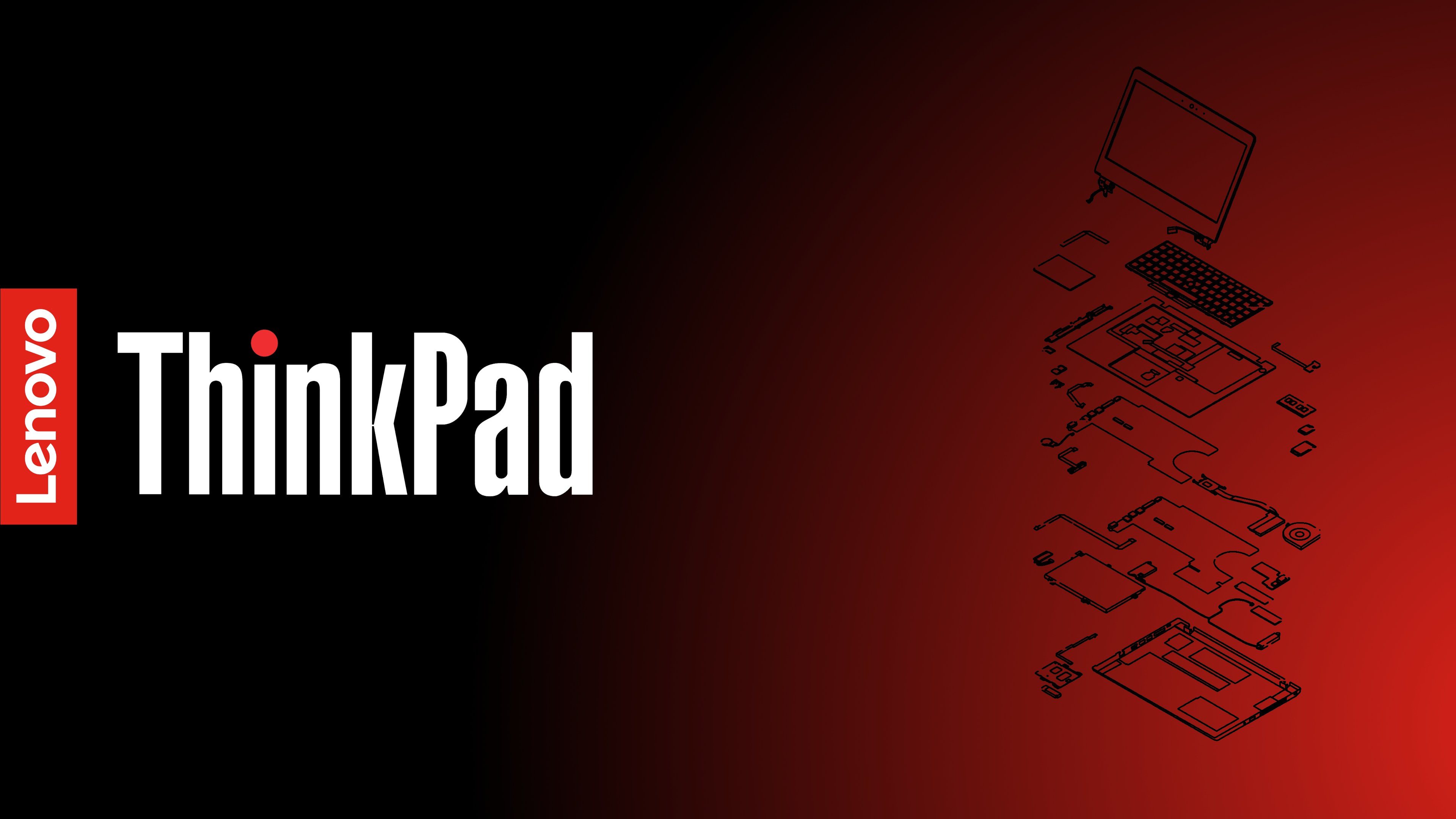 3840x2160 I made a Lenovo Thinkpad L14 AMD exploded wallpaper!