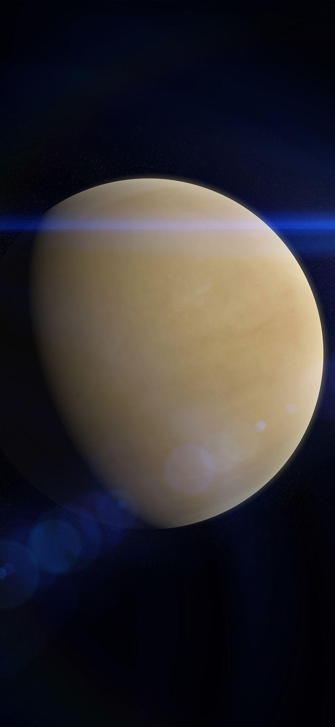 1125x2436 iPhone X wallpaper. venus space blue flare art minimal nature